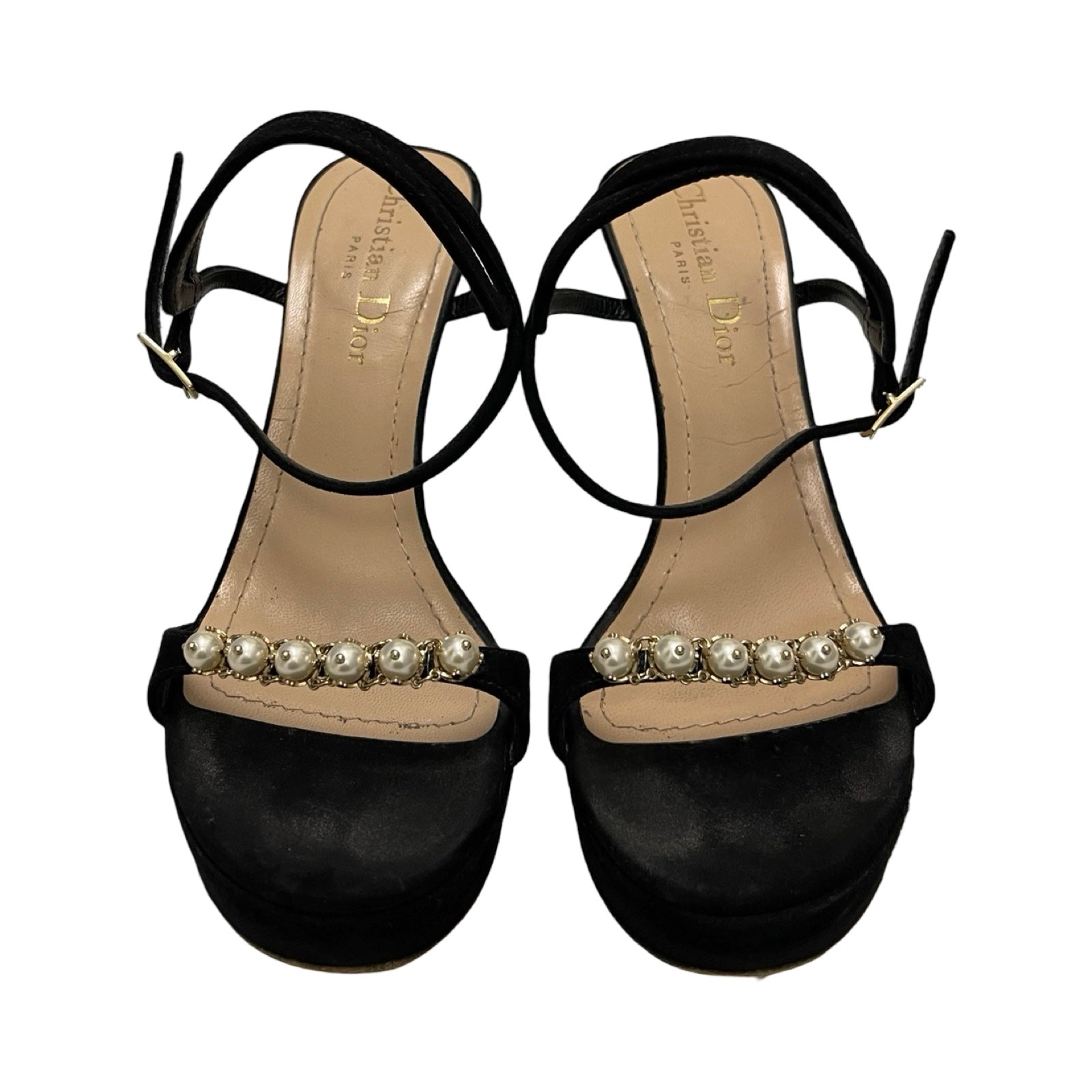 DIOR 2024SS Christian Dior 2024 Cruise Diorly Pearl Heeled Sandals Size 35D