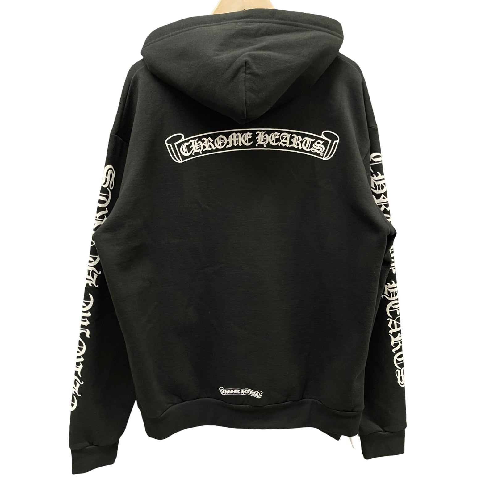 CHROME HEARTS Scroll Logo Label Pullover Hoodie Size L