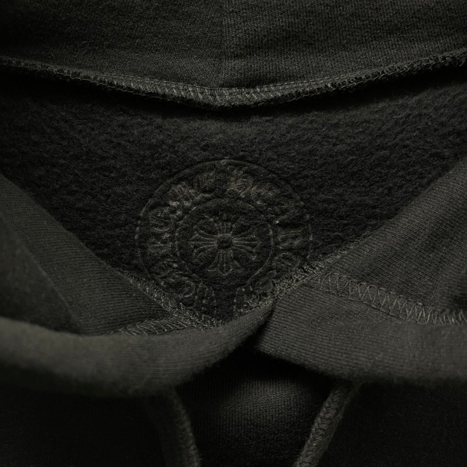 CHROME HEARTS Scroll Logo Label Pullover Hoodie Size L