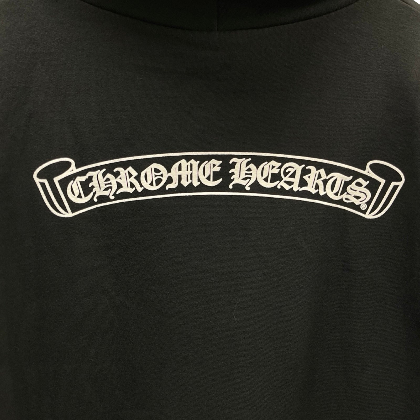 CHROME HEARTS Scroll Logo Label Pullover Hoodie Size L