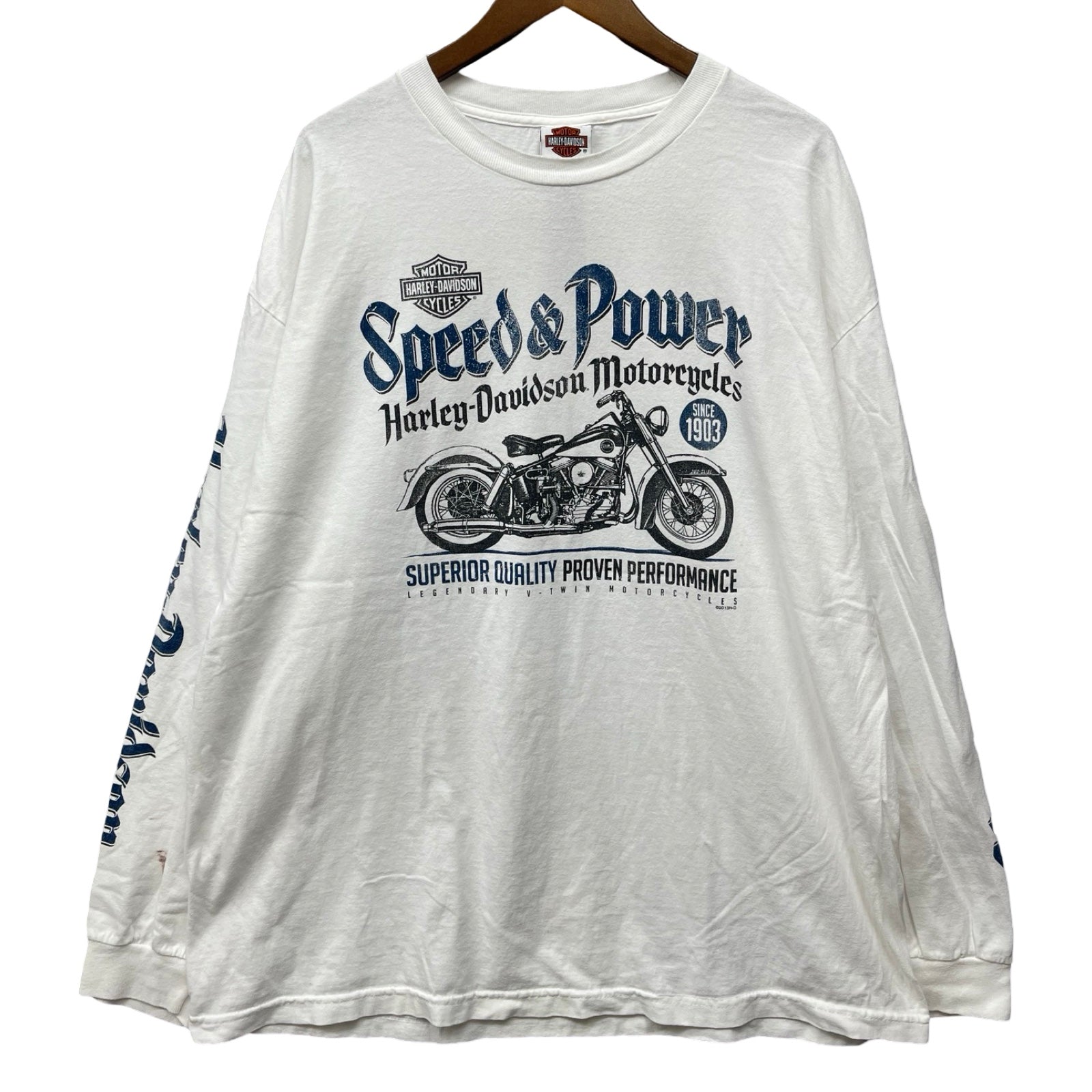Vintage 00's Harley-Davidson "Speed & Power" 2013 L/S Tee Size 2XL