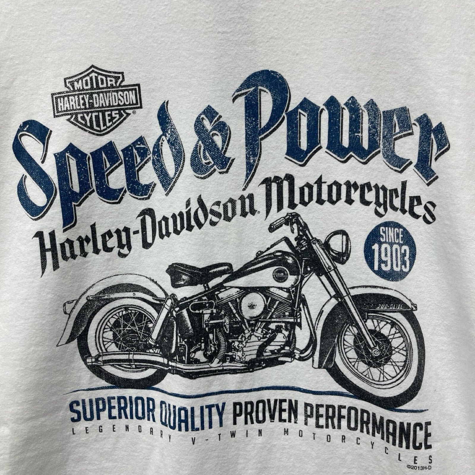Vintage 00's Harley-Davidson "Speed & Power" 2013 L/S Tee Size 2XL