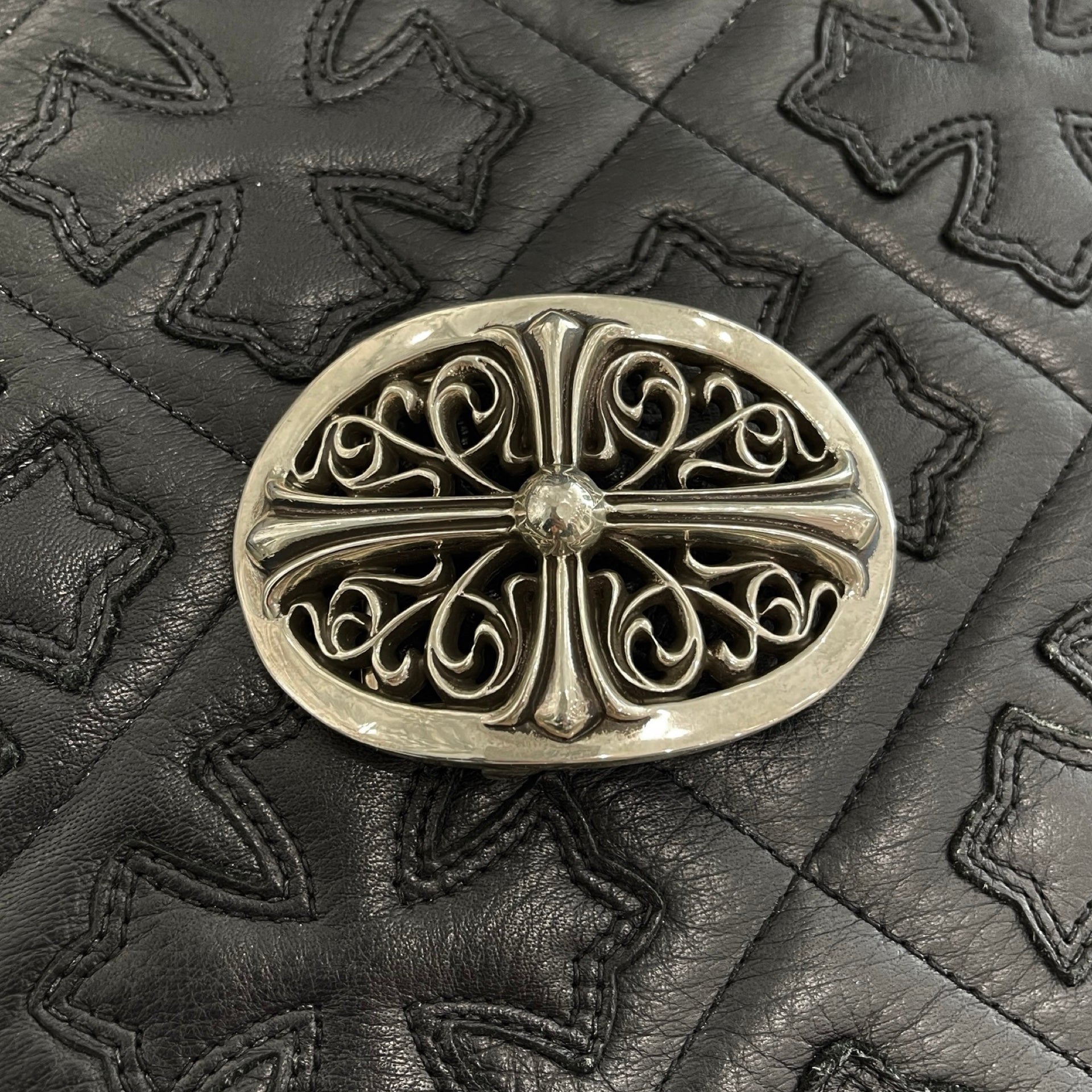 CHROME HEARTS Classic Oval Cross Buckle SV925 クロムハーツ クラシック オーバル バックル シルバー925