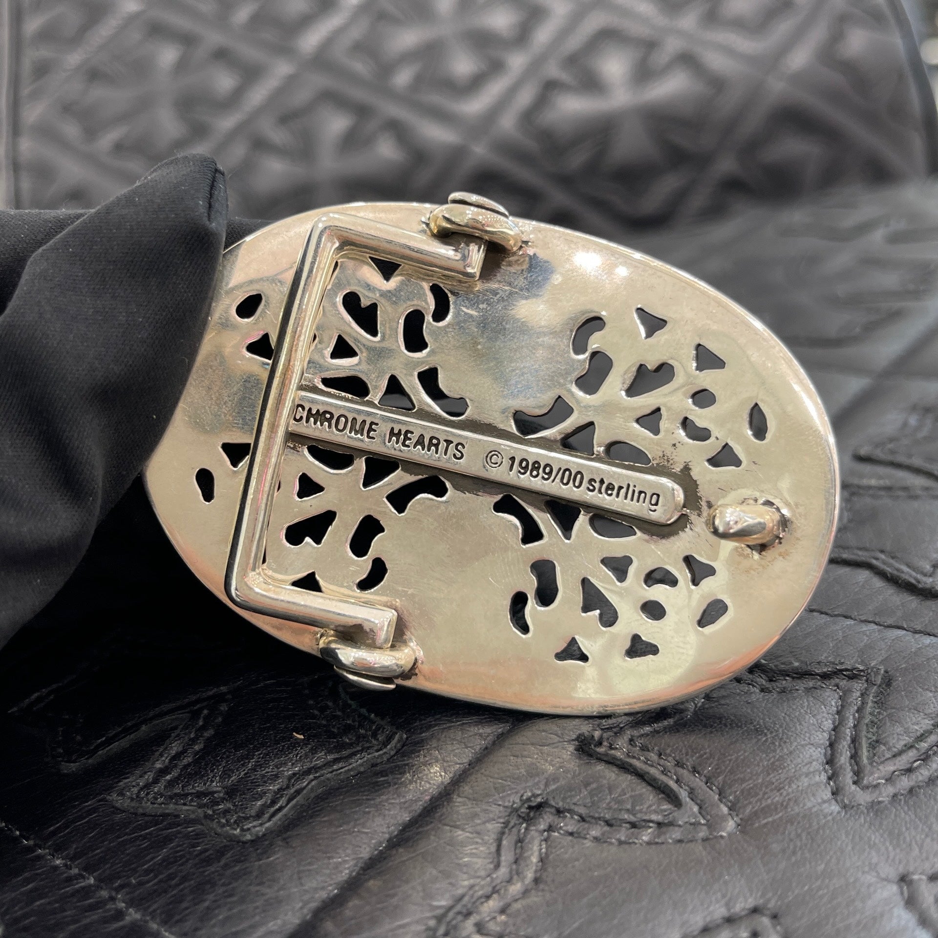 CHROME HEARTS Classic Oval Cross Buckle SV925 クロムハーツ クラシック オーバル バックル シルバー925