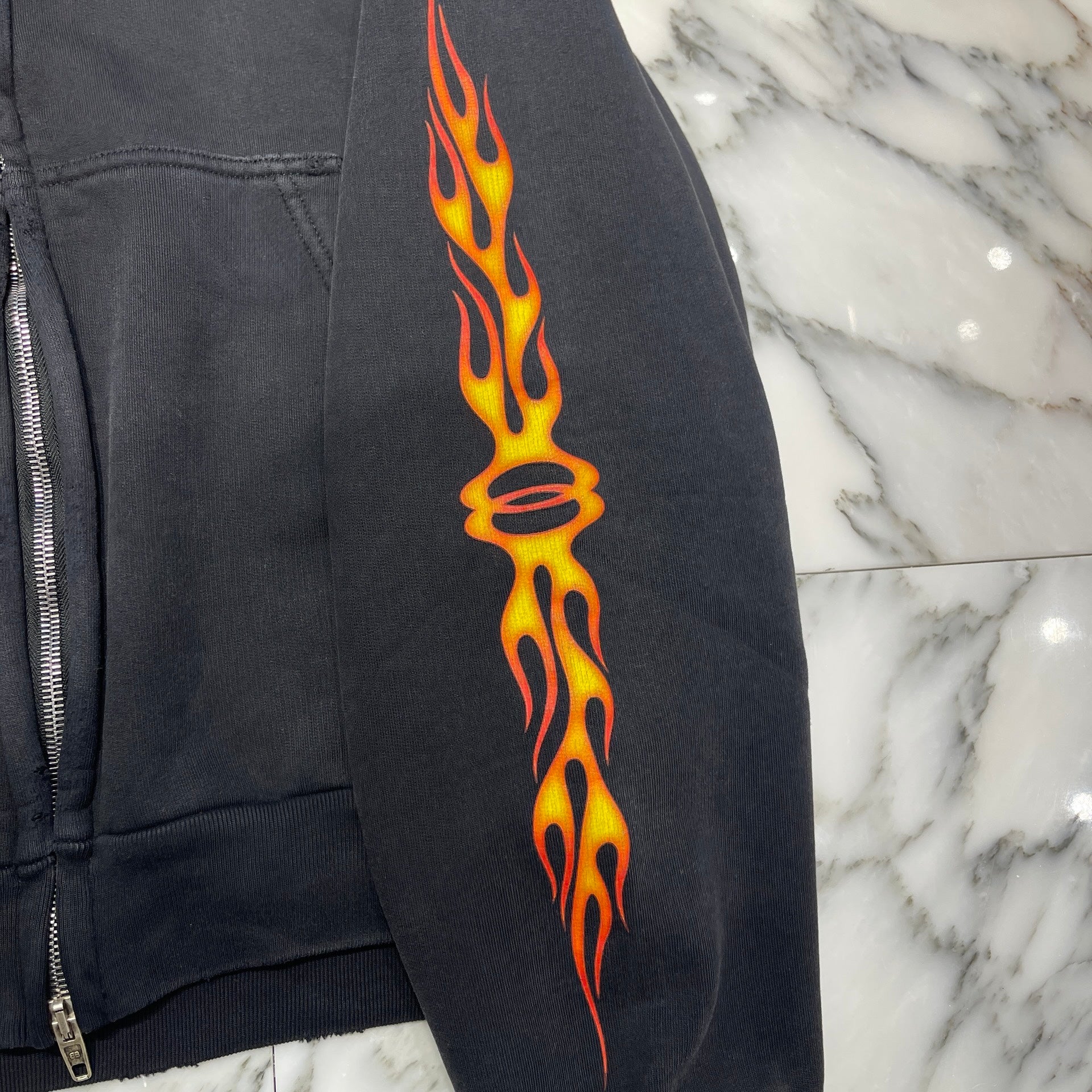 BALENCIAGA 2024SS Burning Unity Zip Up Hoodie 770939 TQVW9 Size S バレンシアガ バーニング ユニティ ジップアップフーディー サイズS