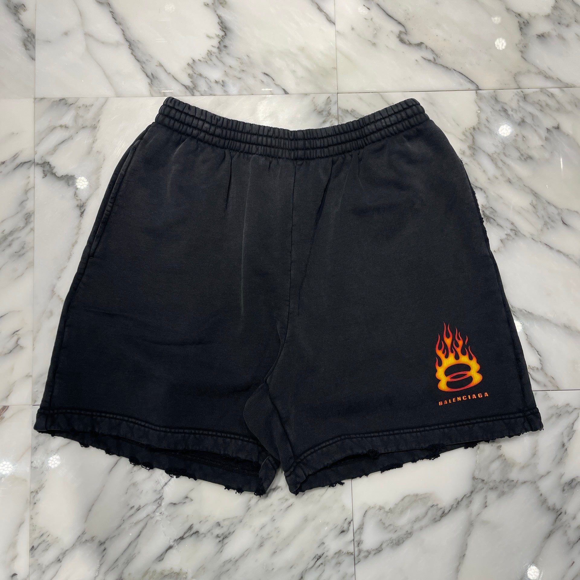 BALENCIAGA 2024SS Burning Unity Sweat Shorts 676137 TQVW9 Size XS バレンシアガ バーニング ユニティ スウェットショーツ サイズXS