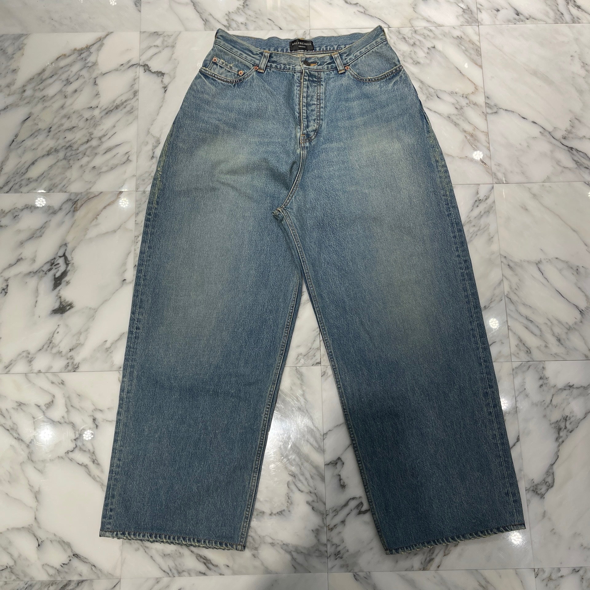 BALENCIAGA 2022AW Large Baggy Denim Pants 719341 TNW014 Size XS