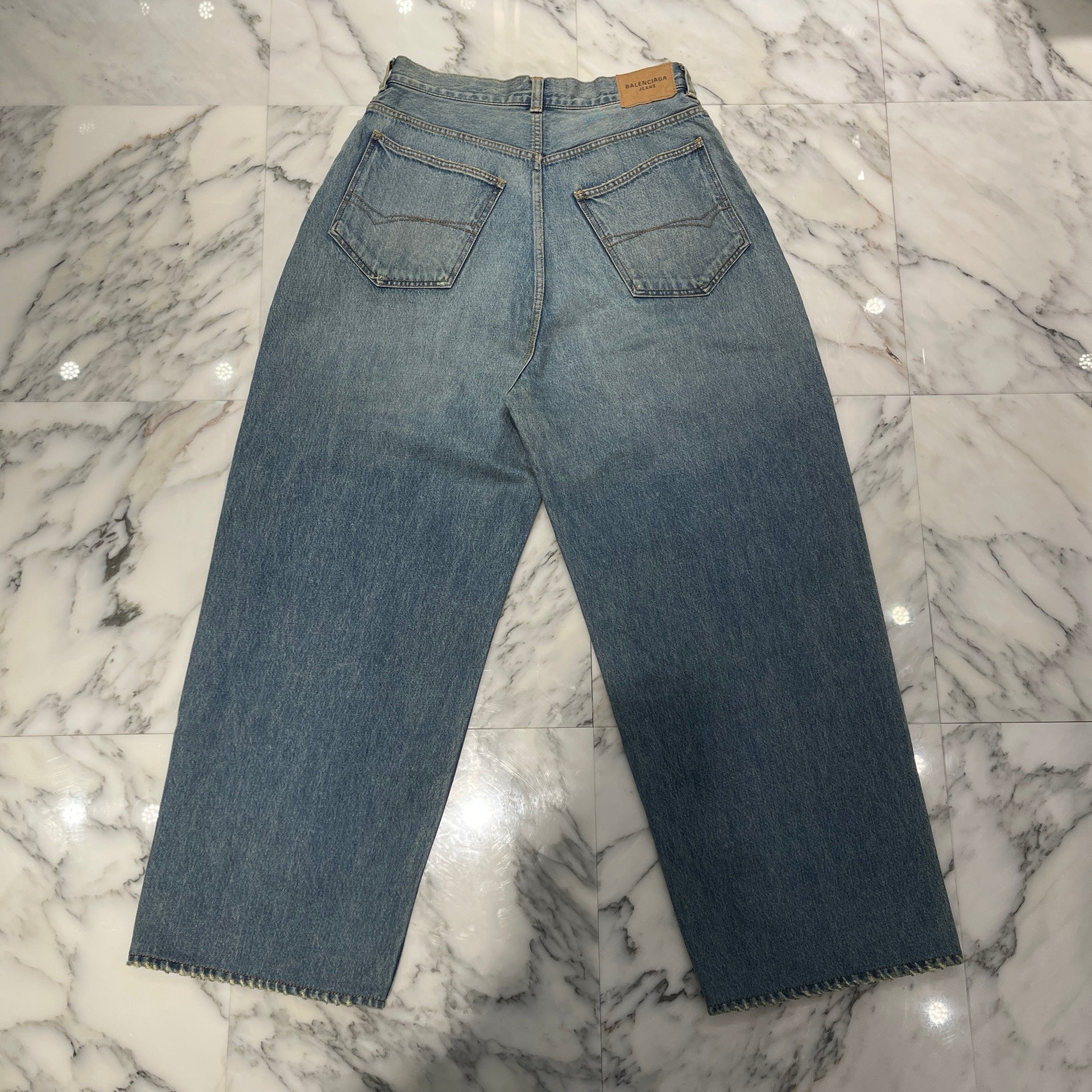 BALENCIAGA 2022AW Large Baggy Denim Pants 719341 TNW014 Size XS