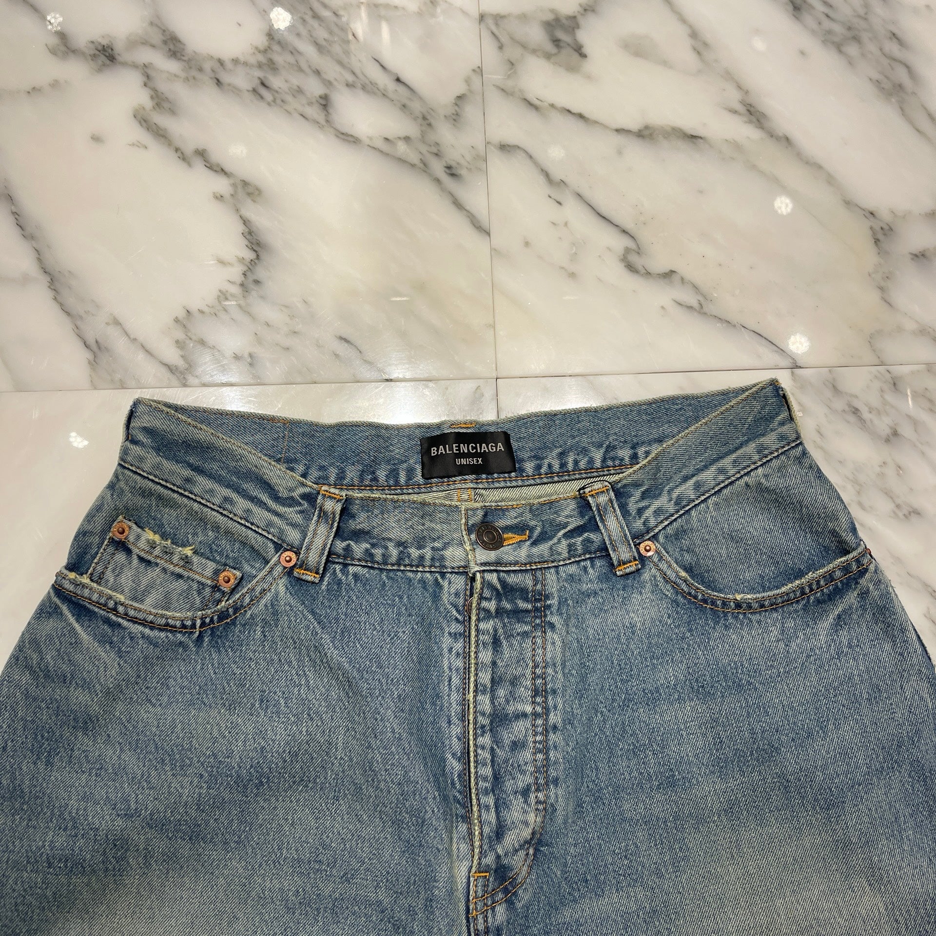 BALENCIAGA 2022AW Large Baggy Denim Pants 719341 TNW014 Size XS バレンシアガ ラージバギー デニムパンツ サイズXS