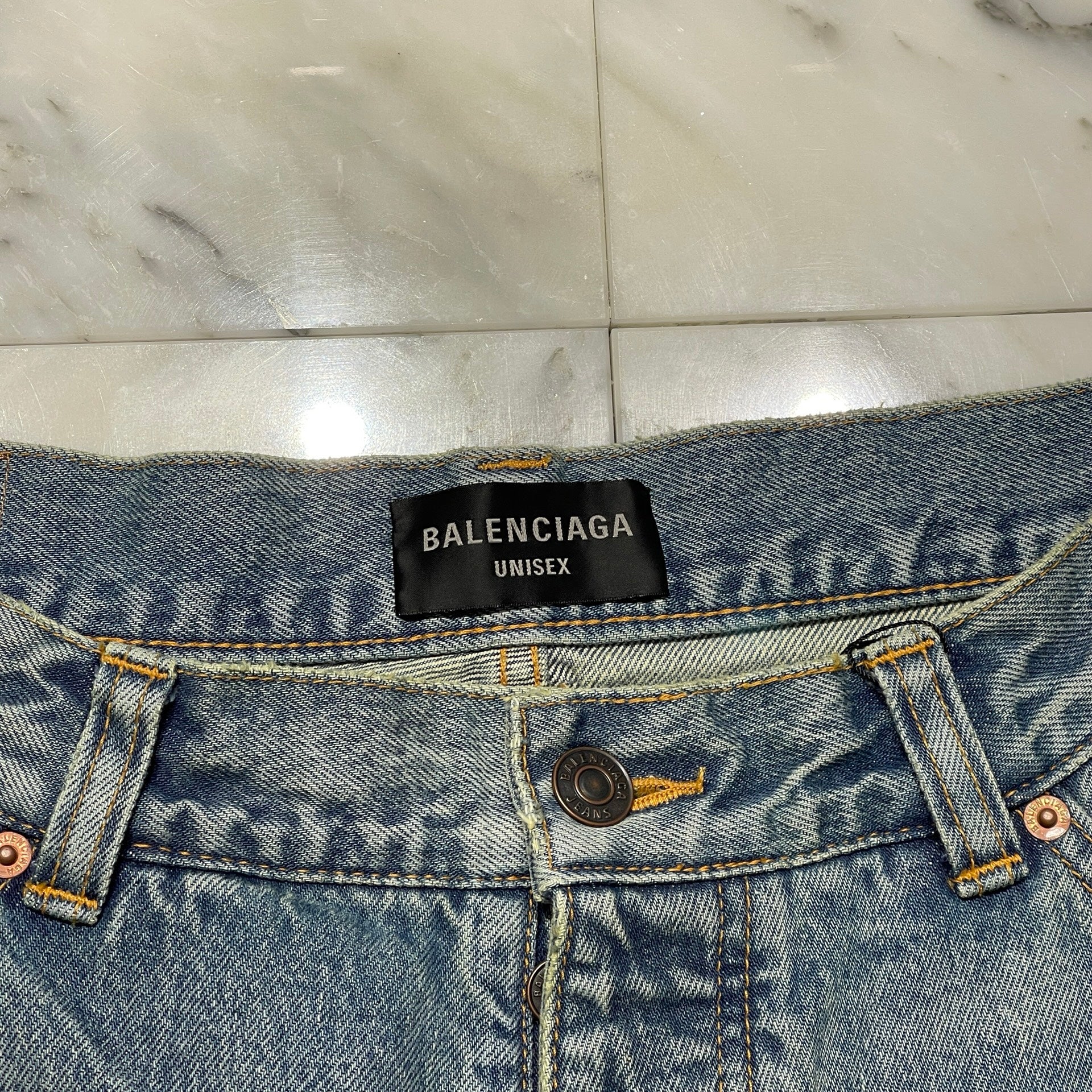 BALENCIAGA 2022AW Large Baggy Denim Pants 719341 TNW014 Size XS バレンシアガ ラージバギー デニムパンツ サイズXS