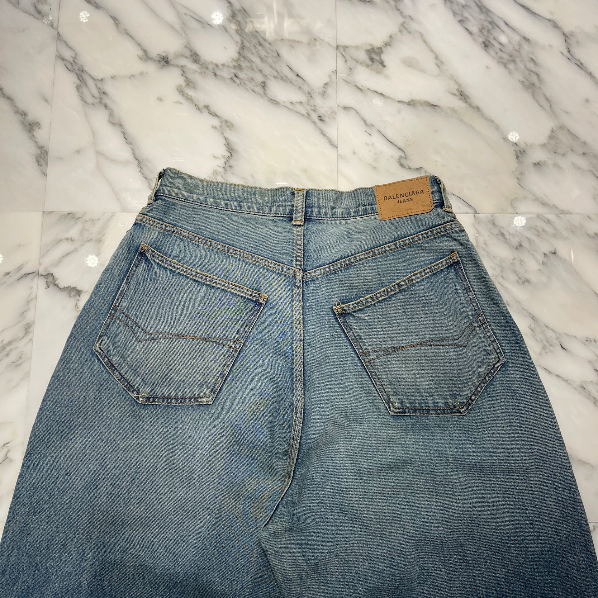BALENCIAGA 2022AW Large Baggy Denim Pants 719341 TNW014 Size XS