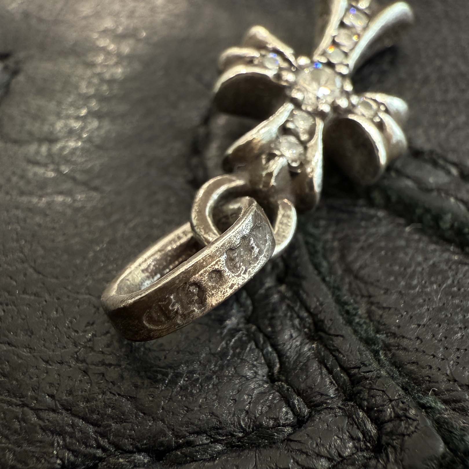 CHROME HEARTS Baby Fat Cross Pave Diamond Pendant Top クロムハーツ