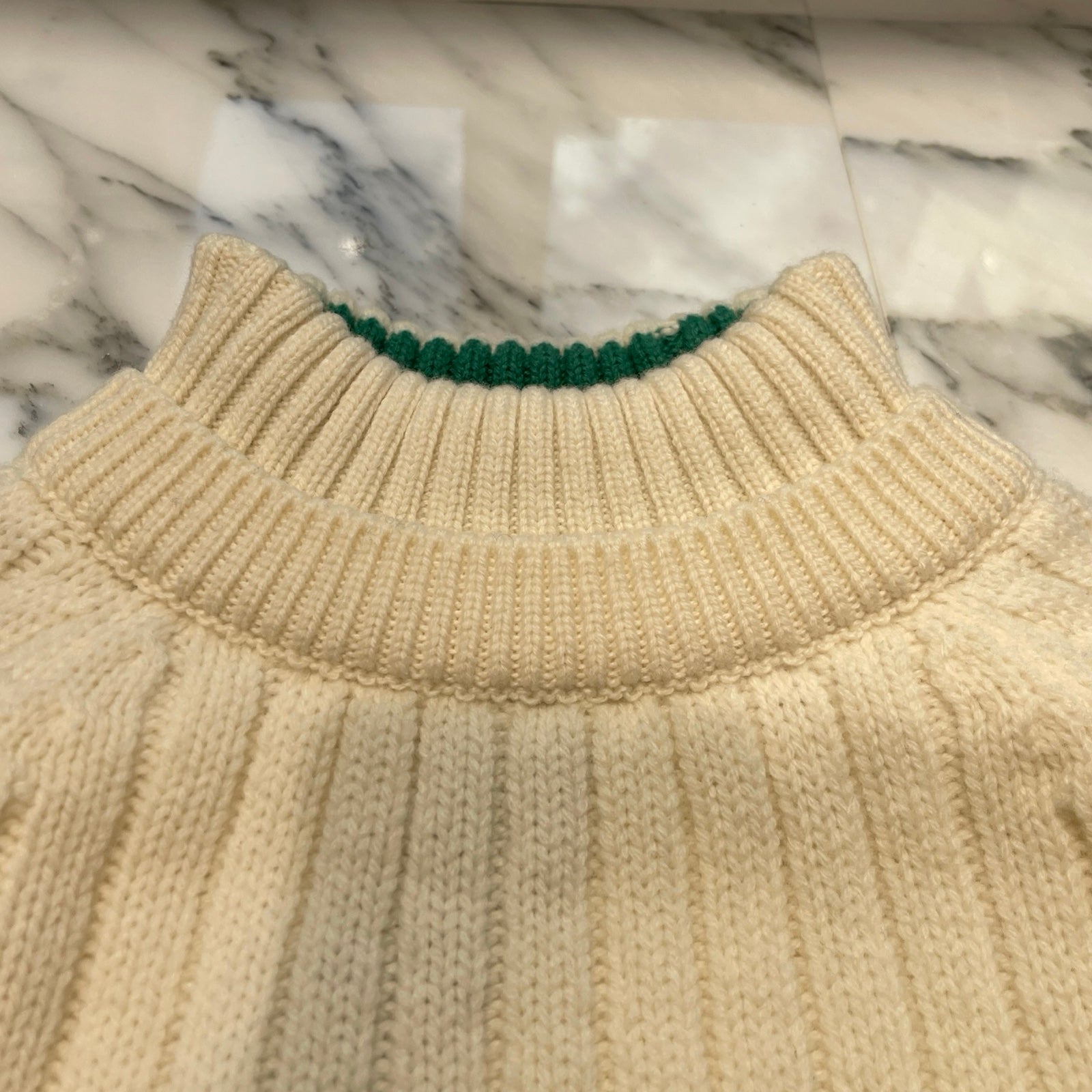 DIOR CD Icon Embroidered Turtleneck Ribbed Knit Sweater 143M635AT275 Size XS