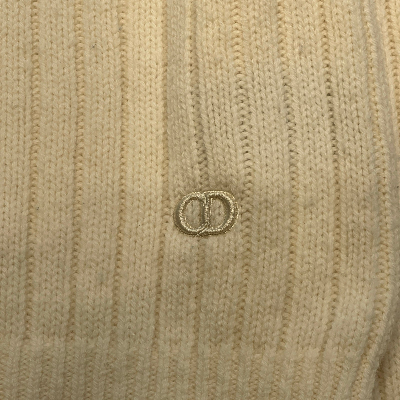 DIOR CD Icon Embroidered Turtleneck Ribbed Knit Sweater 143M635AT275 Size XS