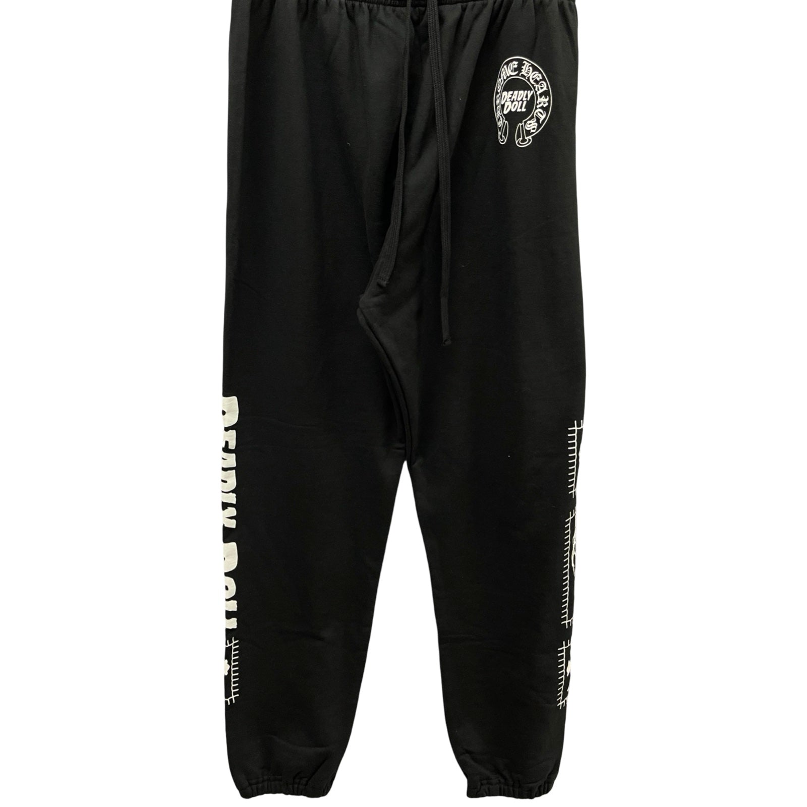 CHROME HEARTS × Deadly Doll Horseshoe Logo Sweat Long Pants Size XXL
