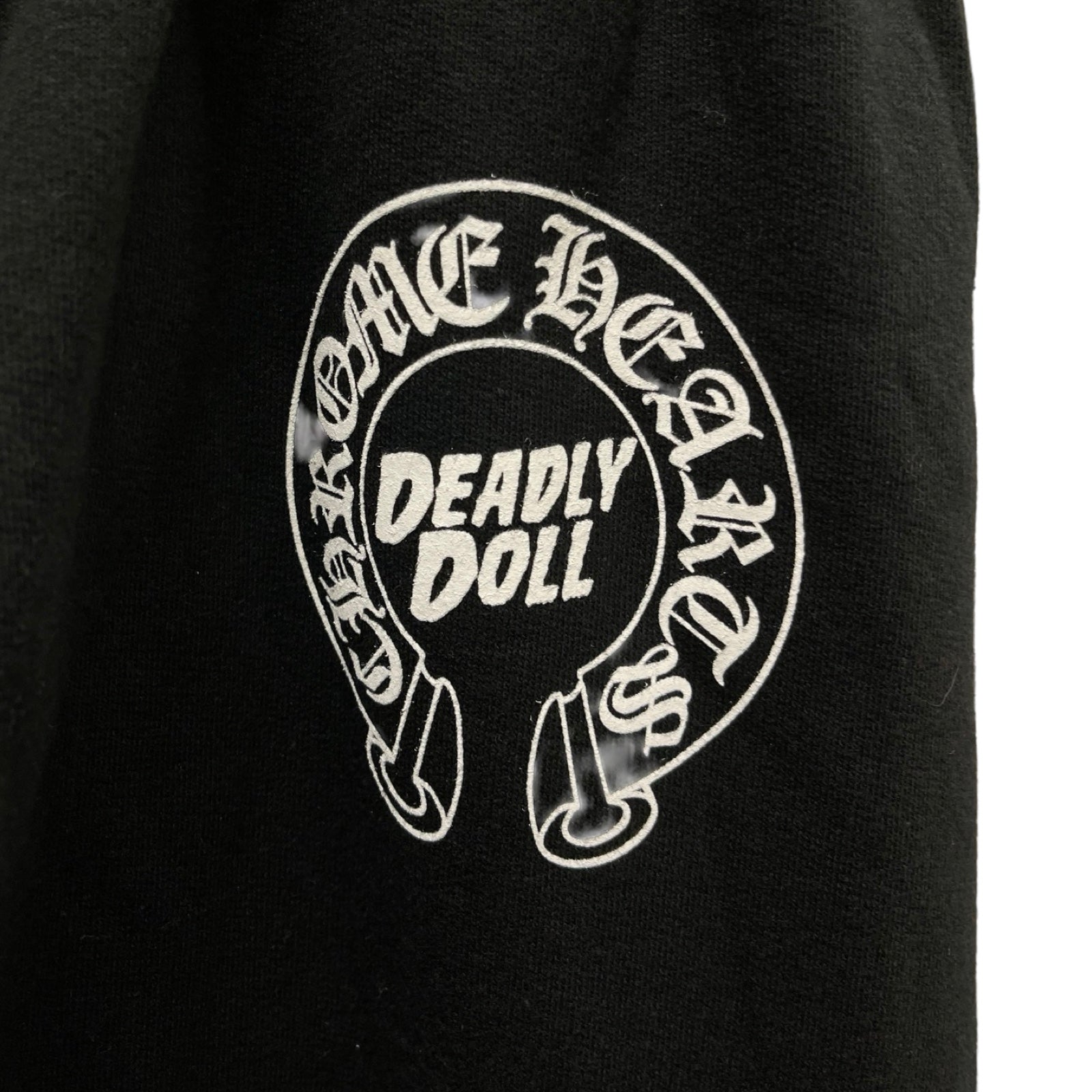 CHROME HEARTS × Deadly Doll Horseshoe Logo Sweat Long Pants Size XXL