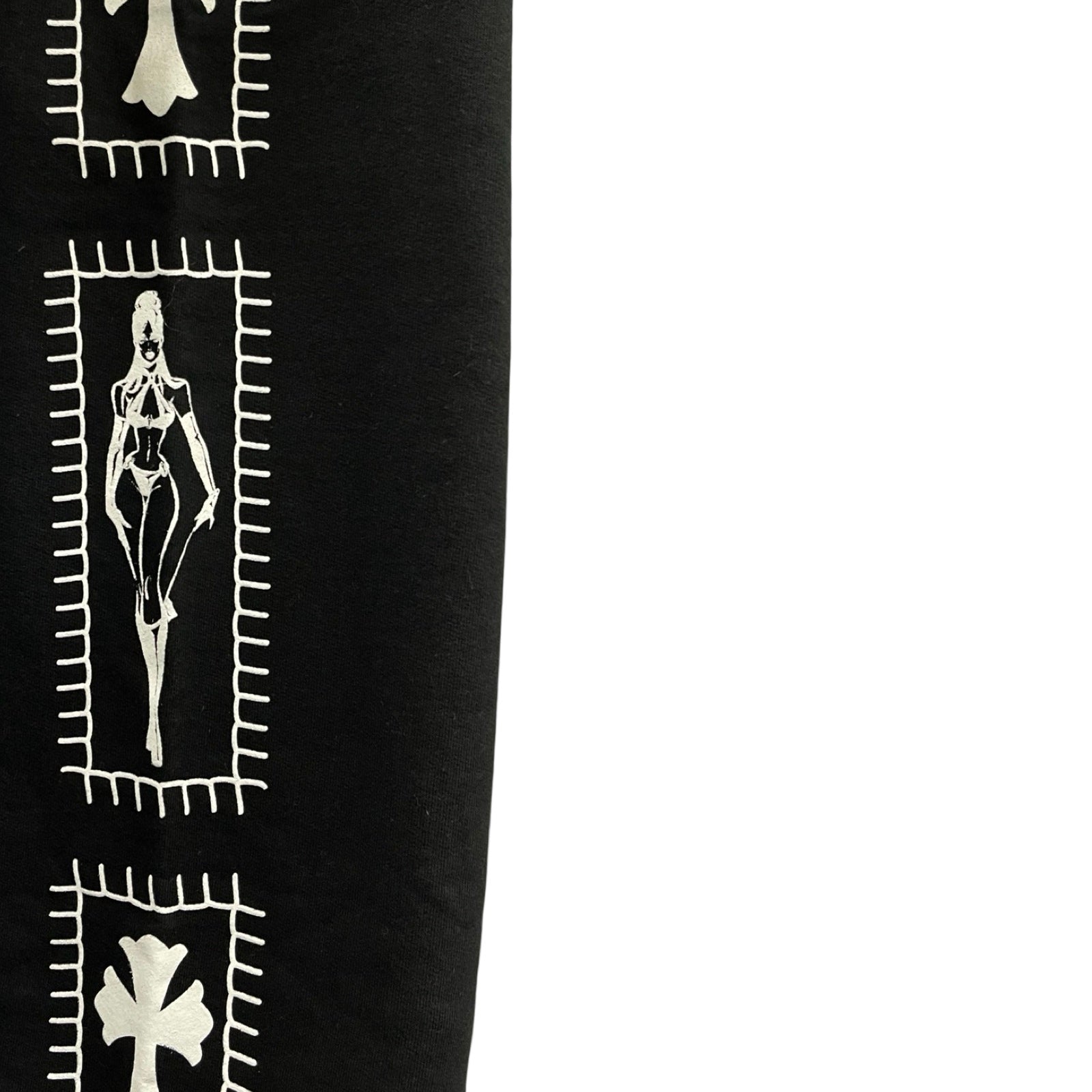 CHROME HEARTS × Deadly Doll Horseshoe Logo Sweat Long Pants Size XXL