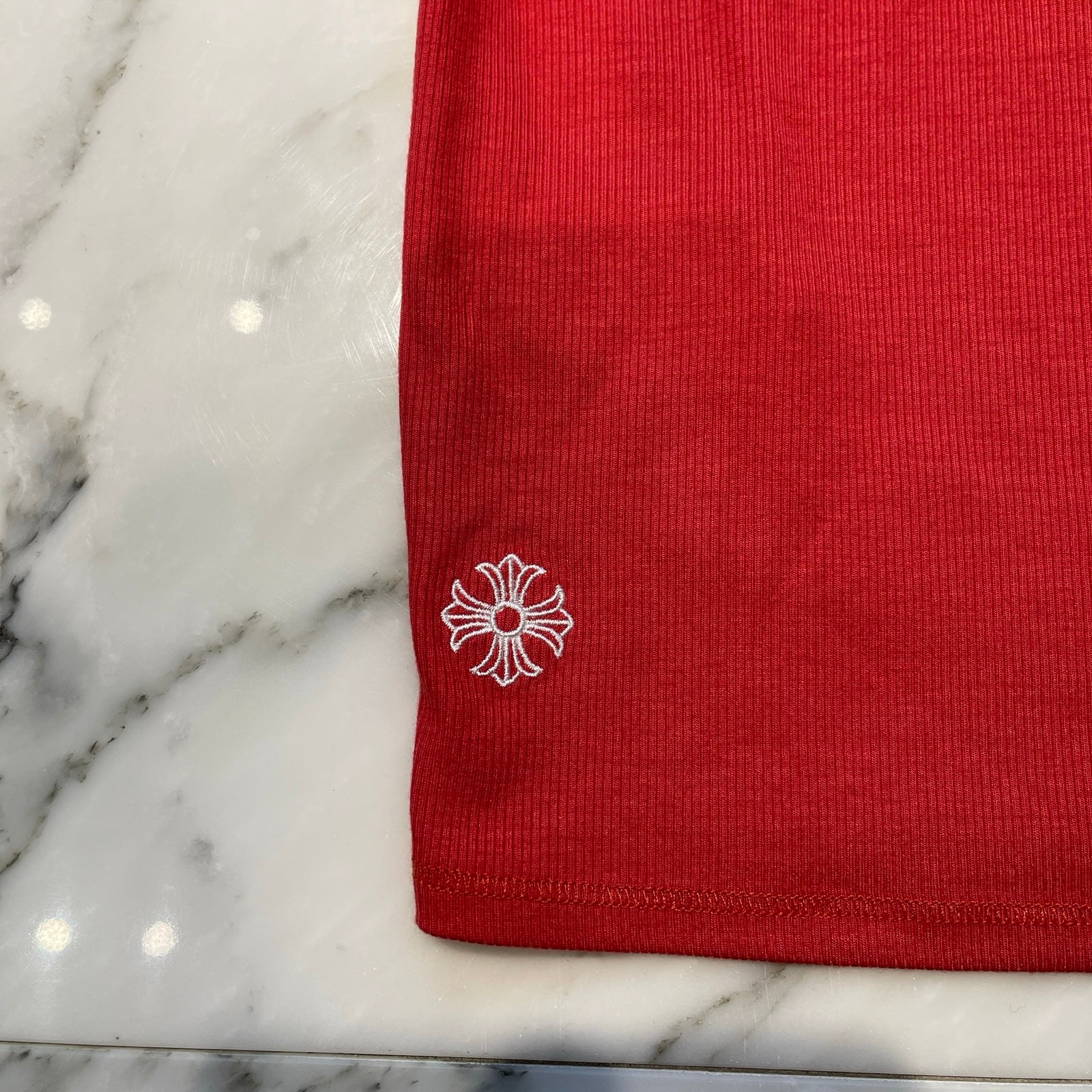 CHROME HEARTS Y NOT Slim Fit CH Logo Embroidery Thermal Rayon Mock Neck Tee Size S クロムハーツ ワイノット スリムフィット CHロゴ刺繍サーマルレイヨン モックネック Tシャツ サイズS