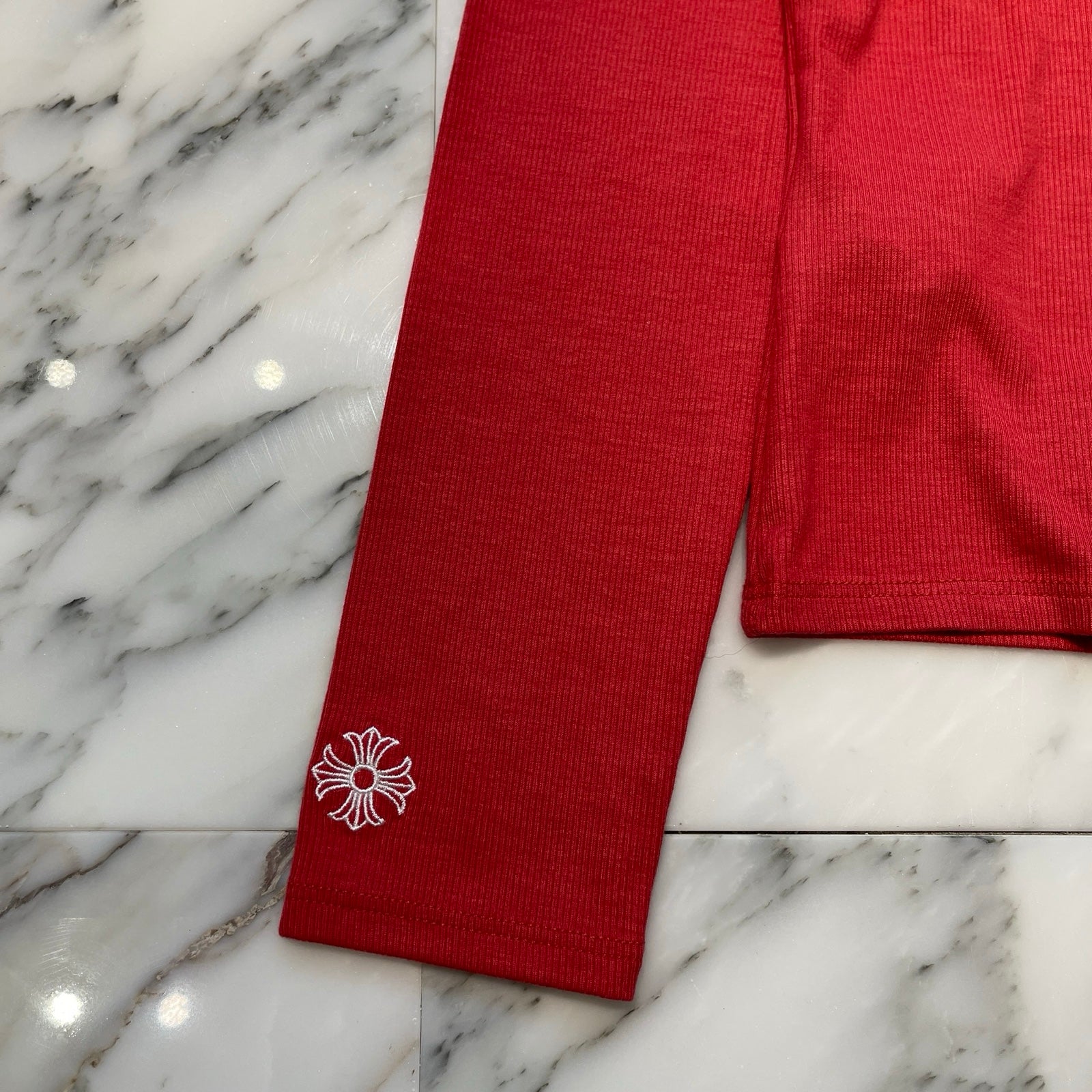 CHROME HEARTS Y NOT Slim Fit CH Logo Embroidery Thermal Rayon Long Sleeve Tee Size S クロムハーツ ワイノット スリムフィット CHロゴ刺繍 サーマル レーヨン ロングスリーブTシャツ サイズS