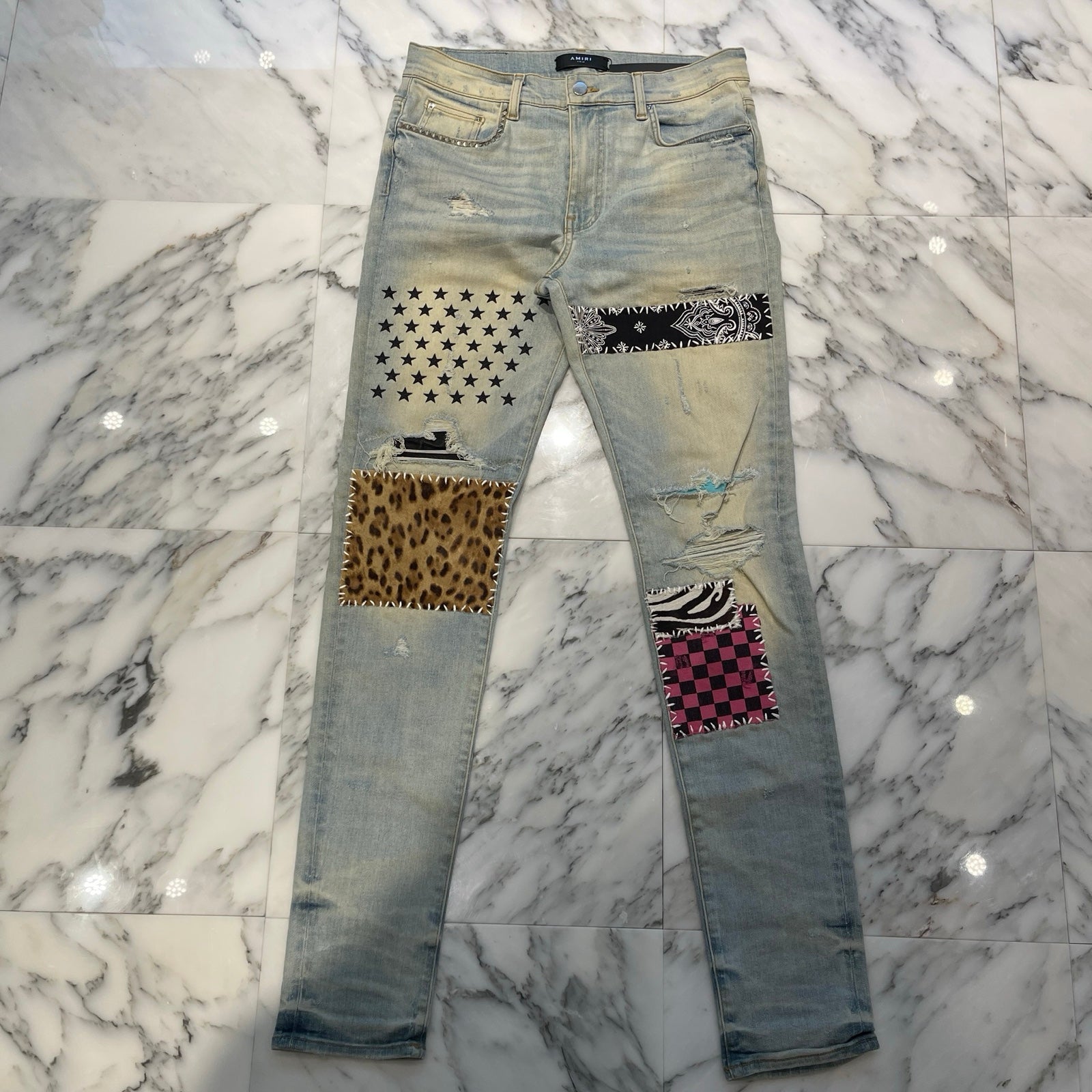 AMIRI 2019SS Art Patch Skinny Jeans Size 33 アミリ アートパッチ スキニージーンズ サイズ33