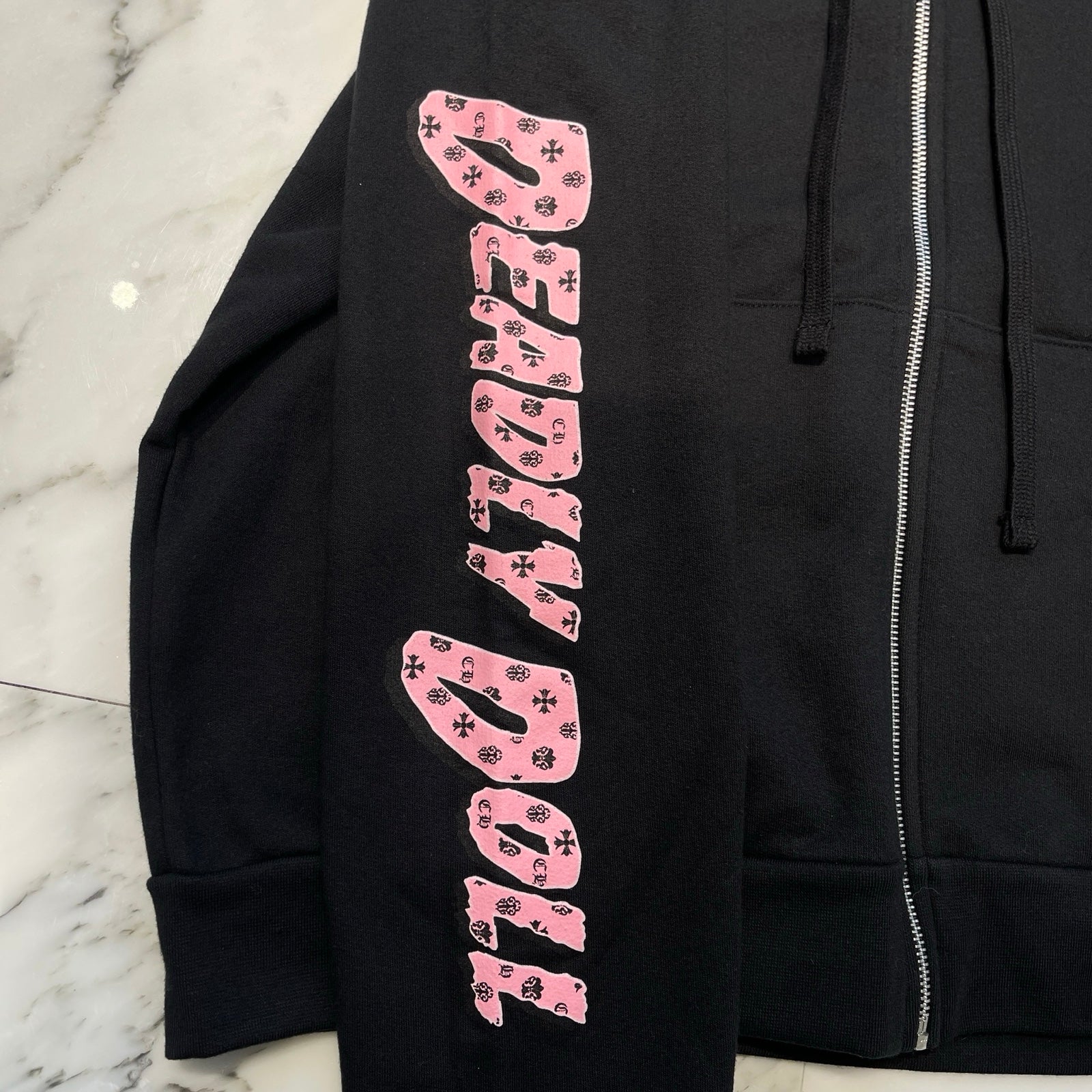 CHROME HEARTS × DEADLLY DOLL Zip Up Hoodie Size M クロムハーツ × デッドリードール ジップアップフーディ サイズM