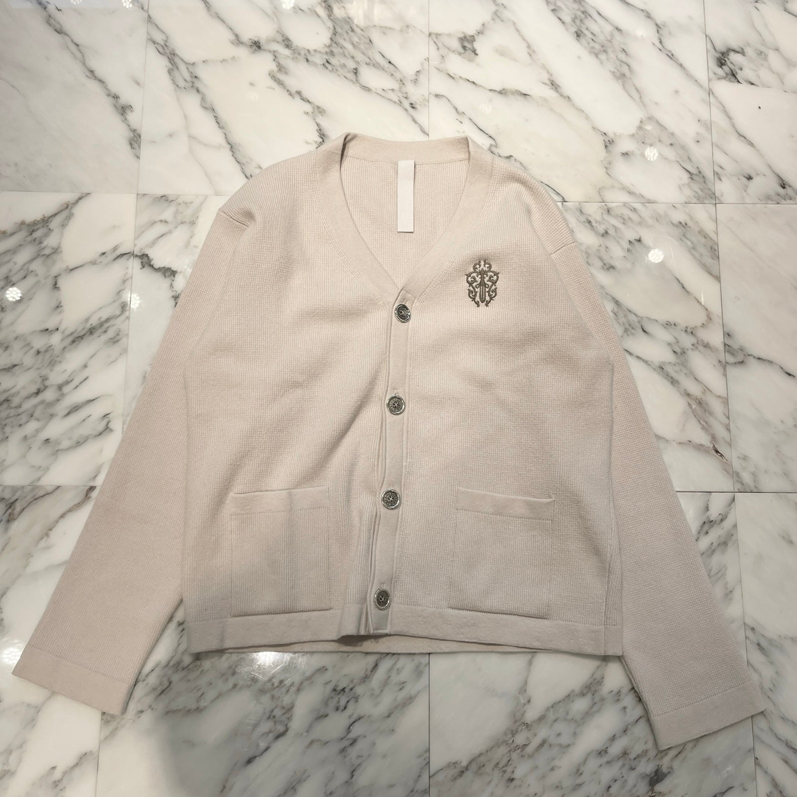 CHROME HEARTS YNOT Vine Dagger Embroidery Cashmere Knit Cardigan Size L クロムハーツ ワイノット ヴァインダガー ロゴ刺繍 カシミヤニットカーディガン サイズL