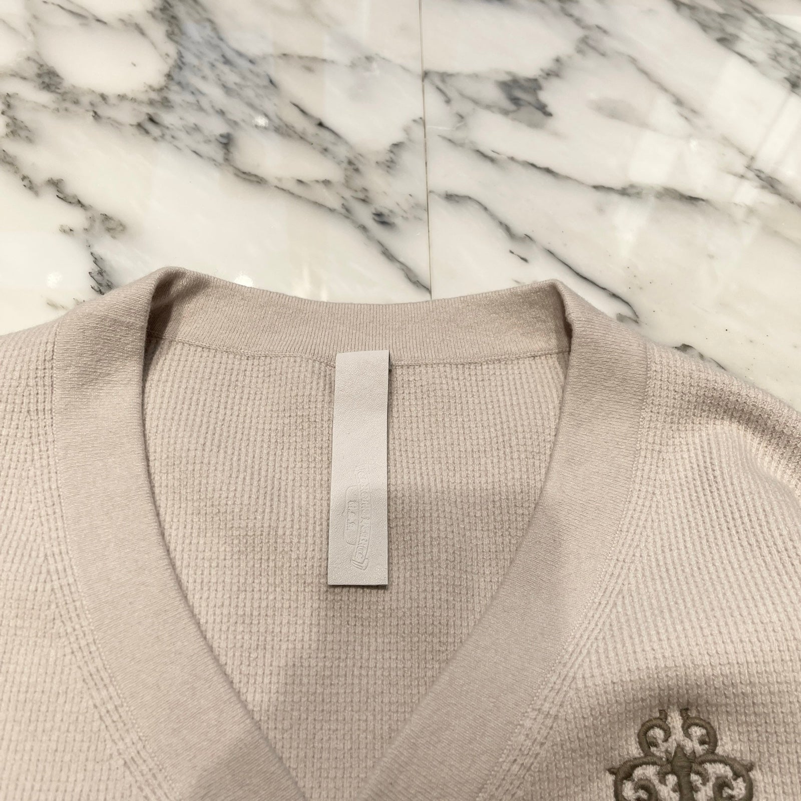 CHROME HEARTS YNOT Vine Dagger Embroidery Cashmere Knit Cardigan