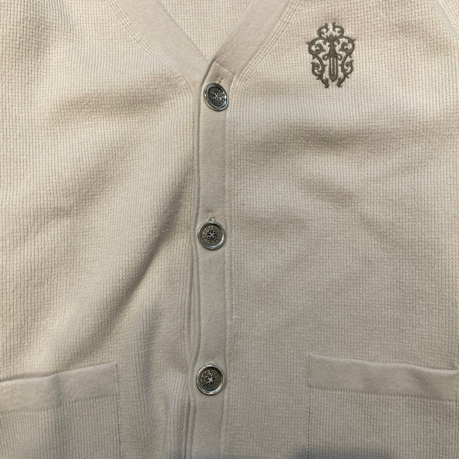 CHROME HEARTS YNOT Vine Dagger Embroidery Cashmere Knit Cardigan Size L クロムハーツ ワイノット ヴァインダガー ロゴ刺繍 カシミヤニットカーディガン サイズL