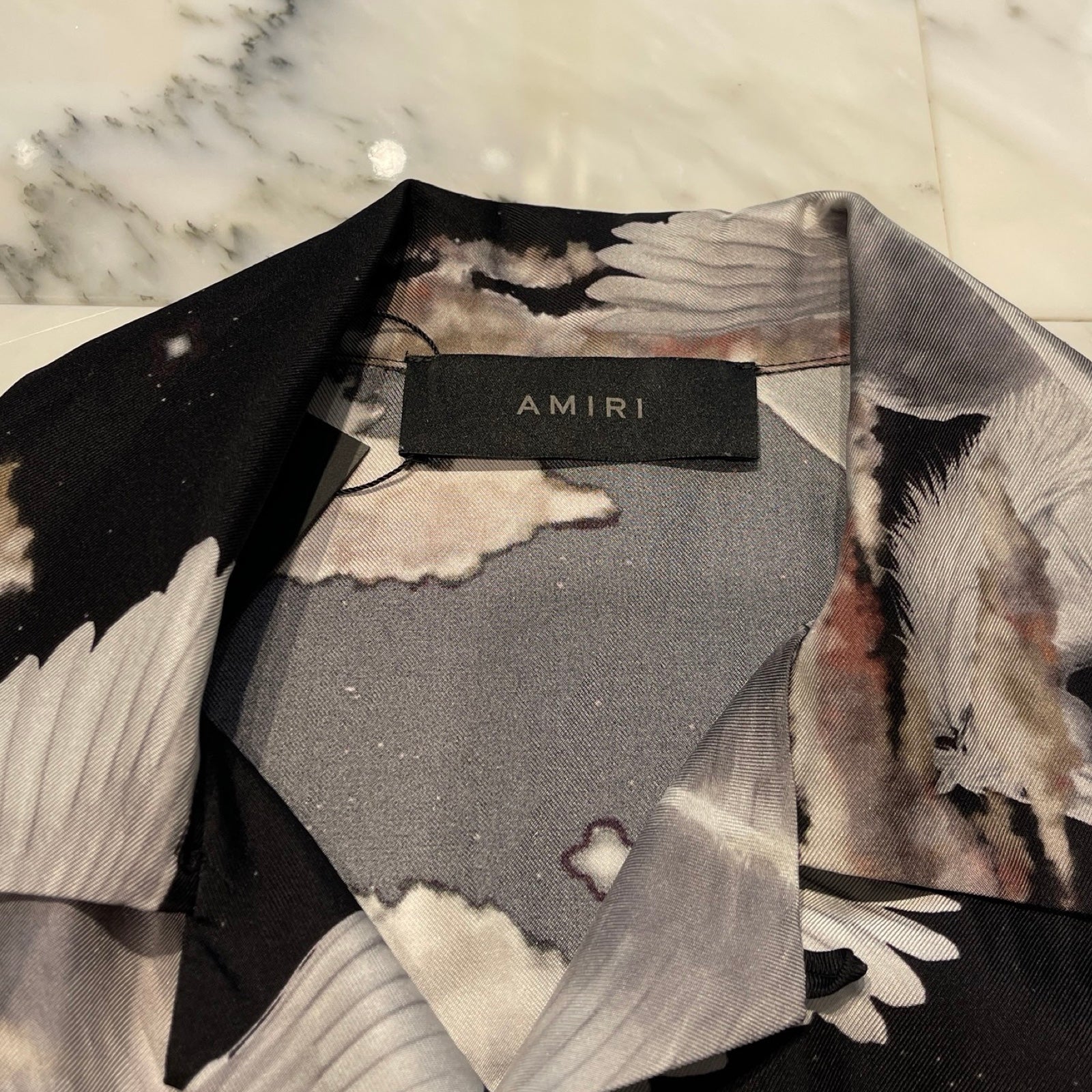 AMIRI ALL OVER PEGASUS BOWLING SHIRT Size L アミリ オールオーバー ペガサス ボウリング シャツ シルクシャツ サイズL