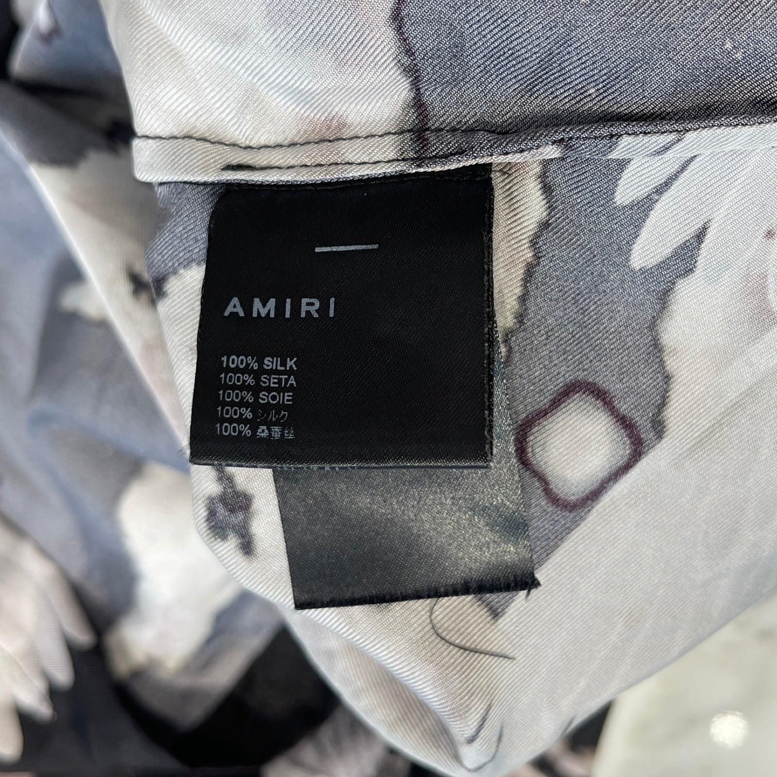 AMIRI ALL OVER PEGASUS BOWLING SHIRT Size L アミリ オールオーバー ペガサス ボウリング シャツ シルクシャツ サイズL