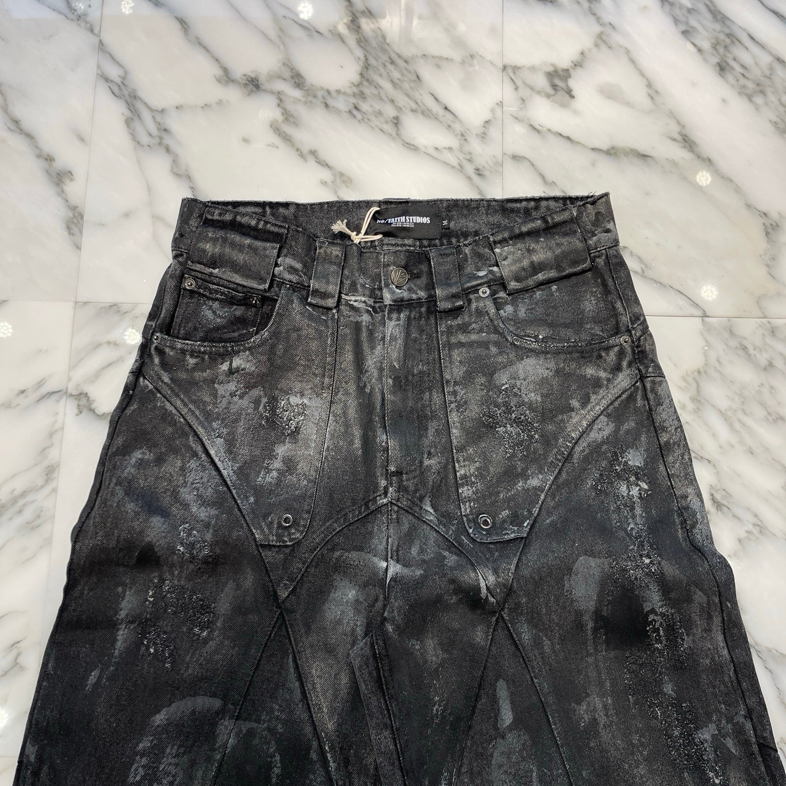 NO/FAITH STUDIOS WAVE HEAVY DENIM V294 465-45 Size M ノーフェイス ストゥディオス ウェイブヘビーデニム サイズM