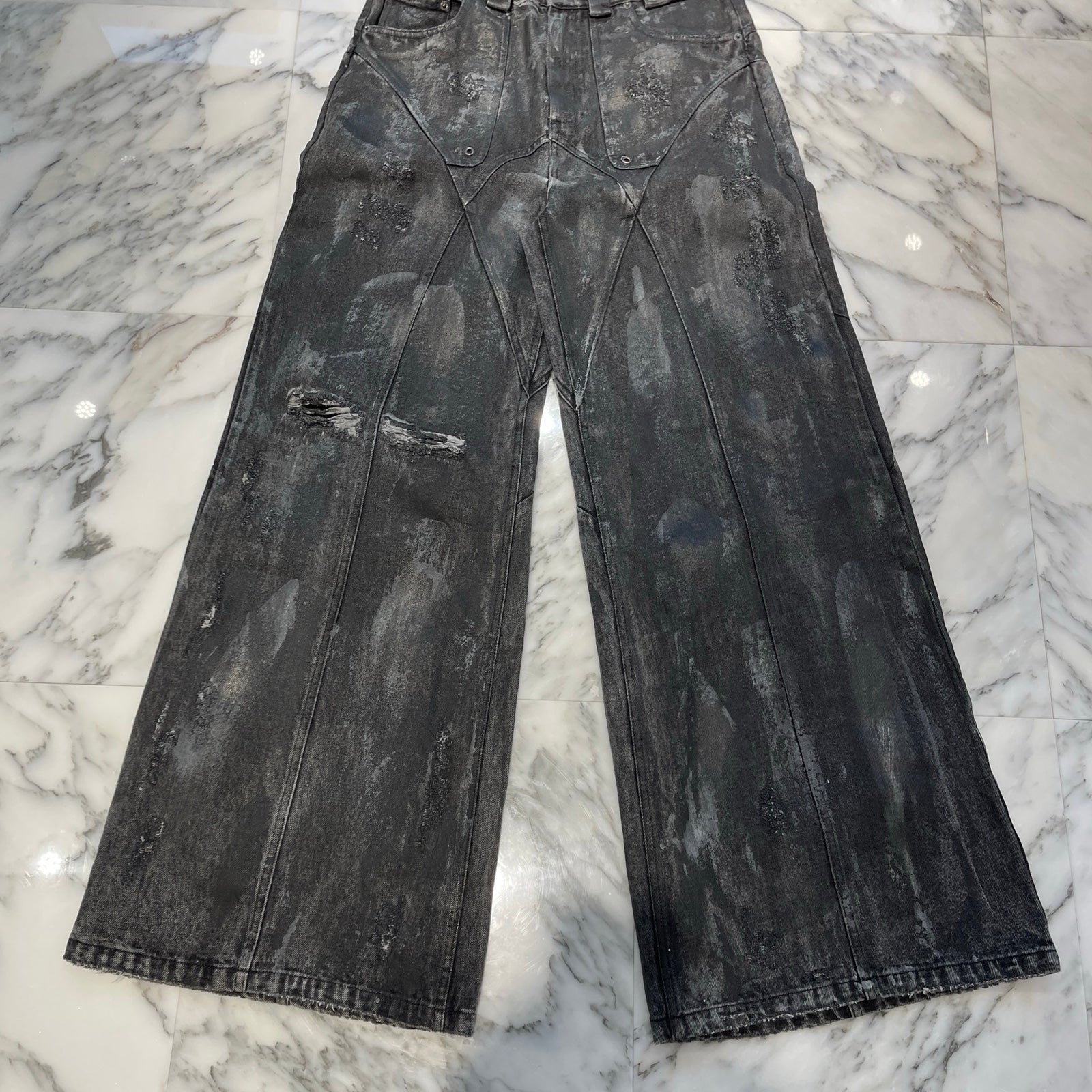 NO/FAITH STUDIOS WAVE HEAVY DENIM V294 465-45 Size M ノーフェイス ストゥディオス ウェイブヘビーデニム サイズM