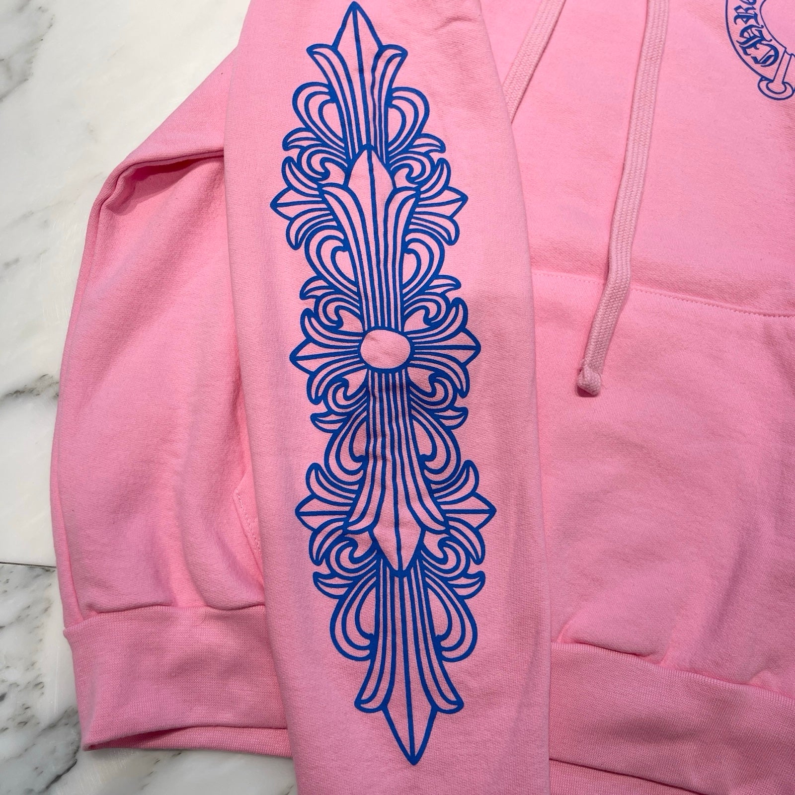 CHROME HEARTS NYC Limited Floral Cross Horseshoe Pullover Hoodie Size XXL クロムハーツ ニューヨーク限定 フローラルクロス ホースシュープルオーバーフーディー サイズXXL