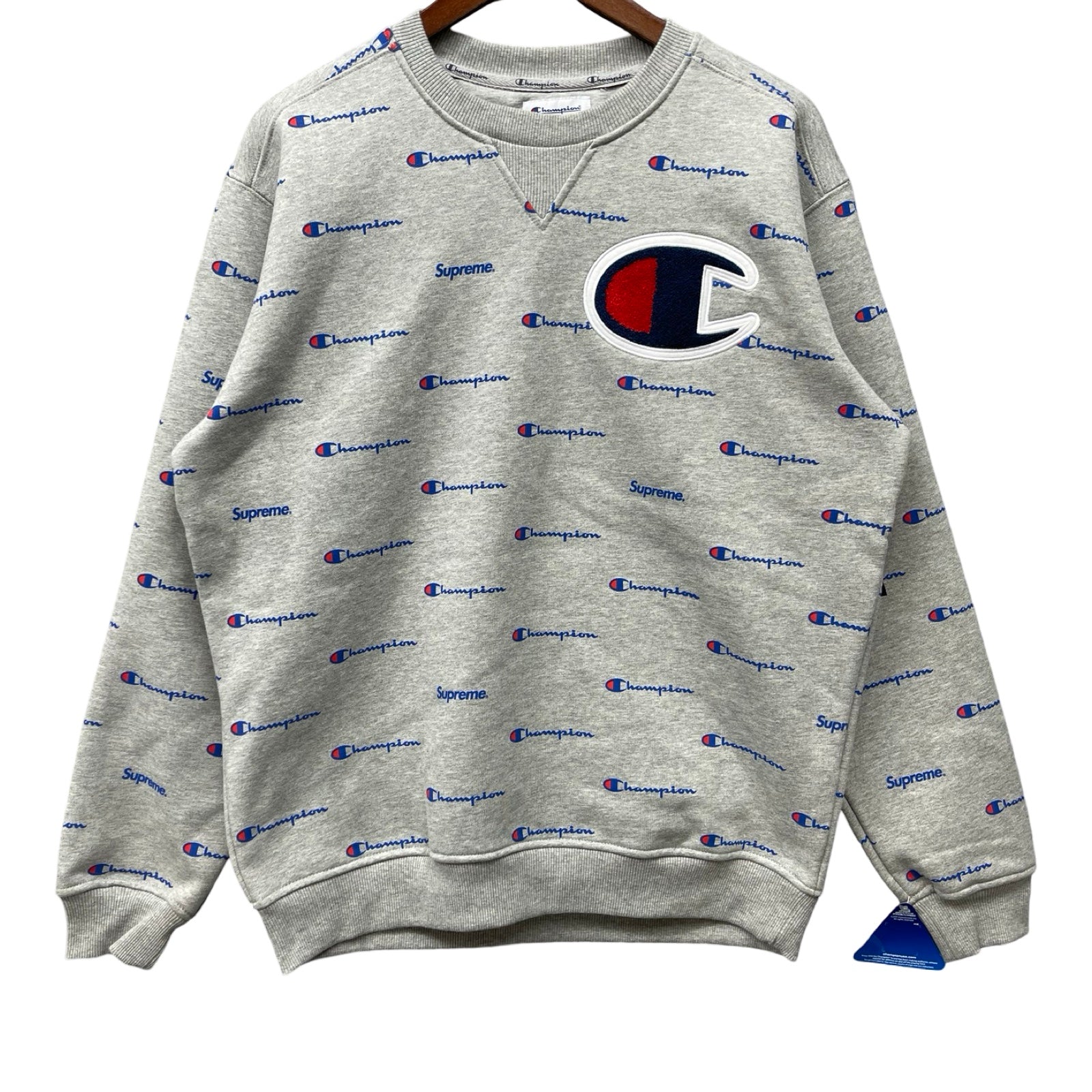 Supreme×Champion 2013AW Script Crewneck Swettshirt S7779 646 Size L