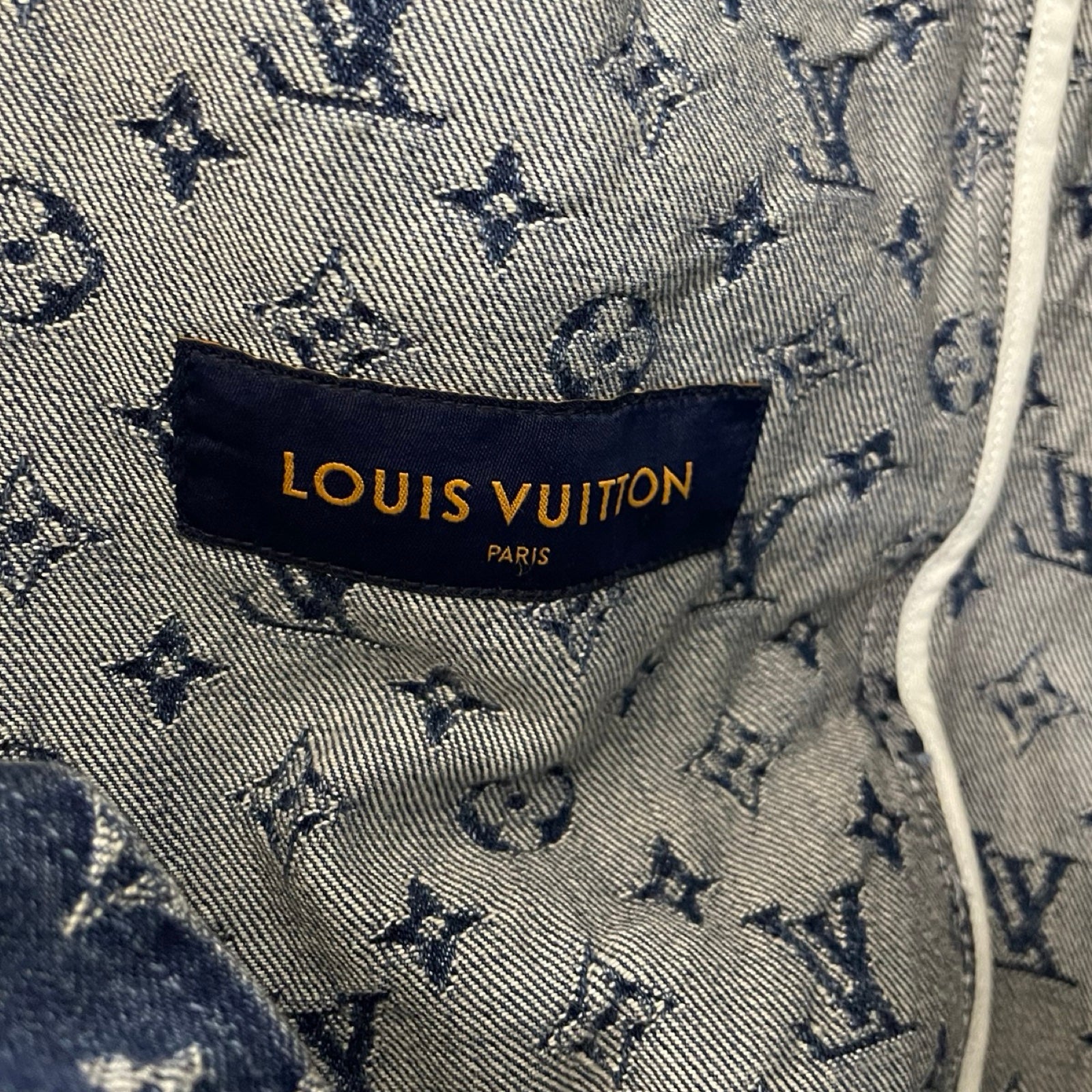 LOUIS VUITTON × NIGO 2022SS Monogram Patchwork Zip Up Denim Jacket 1A9K6E Size 48