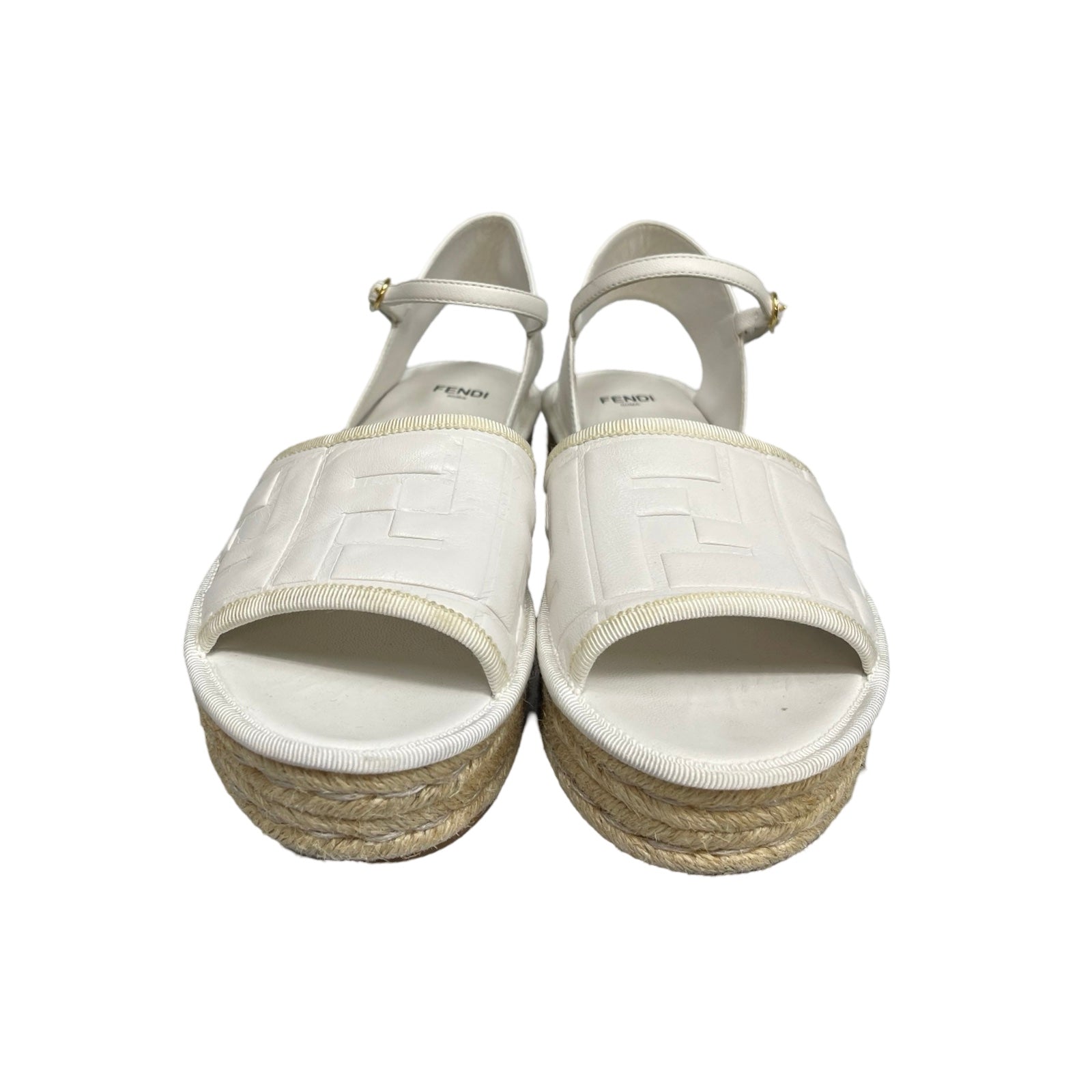 FENDI Rohm Espadrille Platform Sandals Size 36