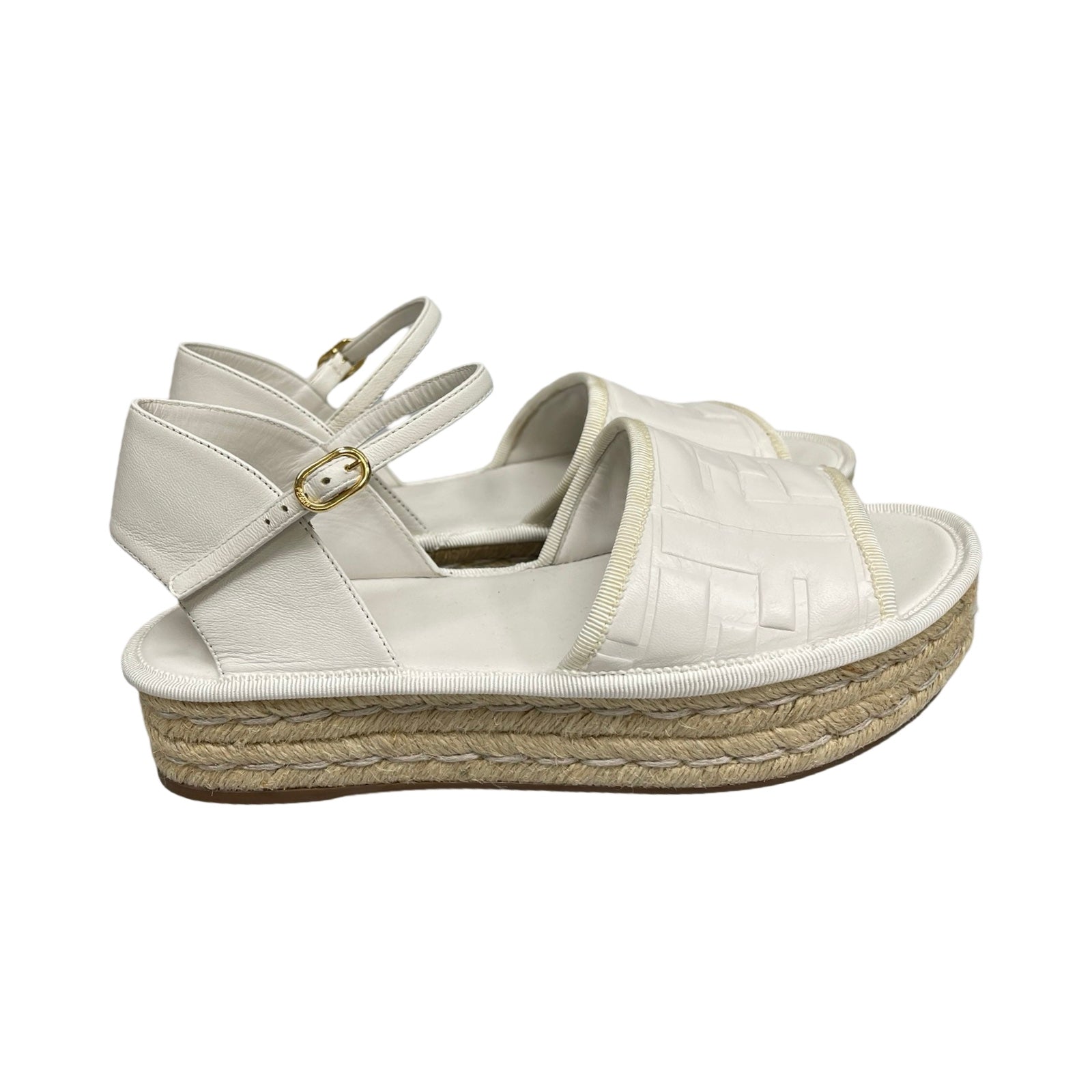 FENDI Rohm Espadrille Platform Sandals Size 36