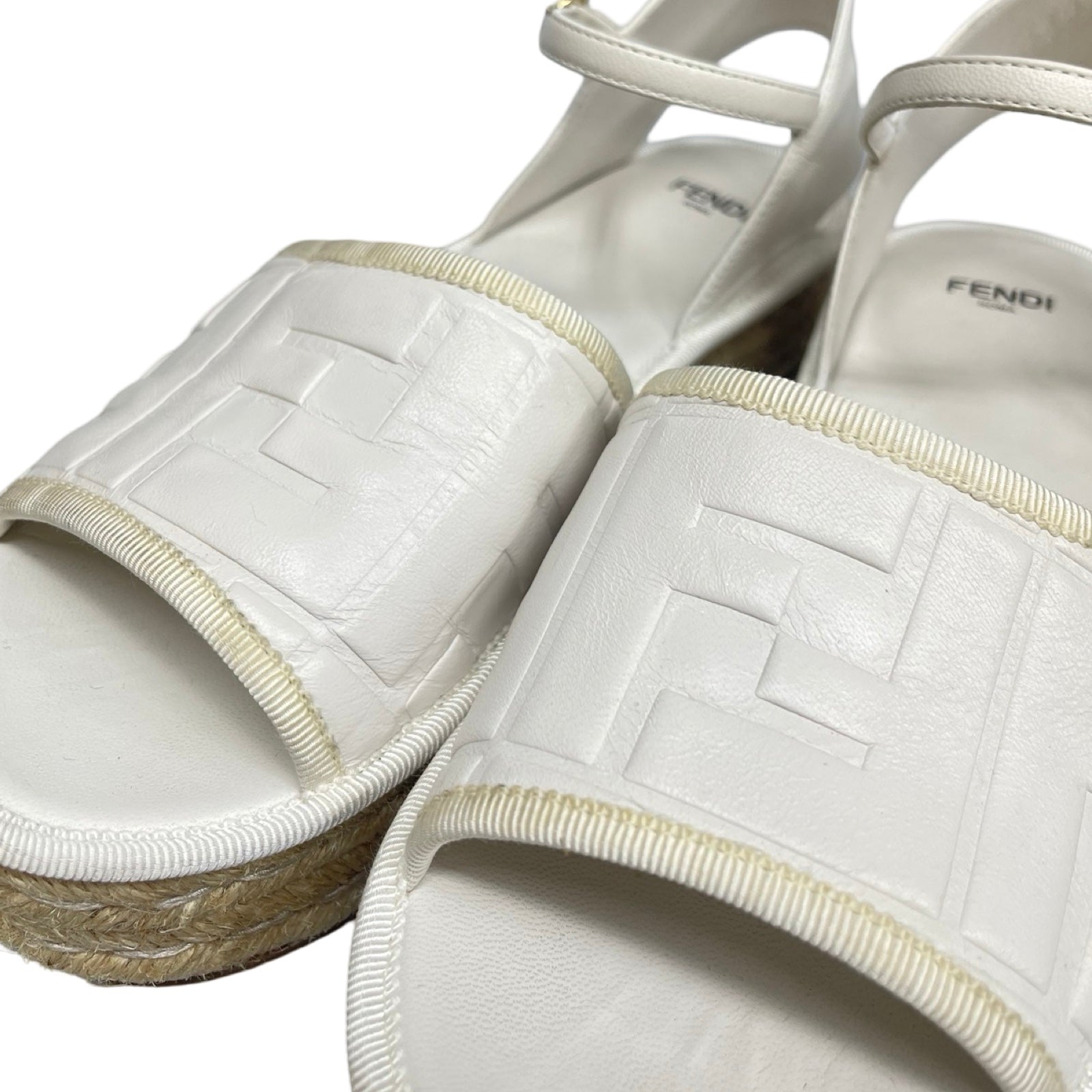 FENDI Rohm Espadrille Platform Sandals Size 36