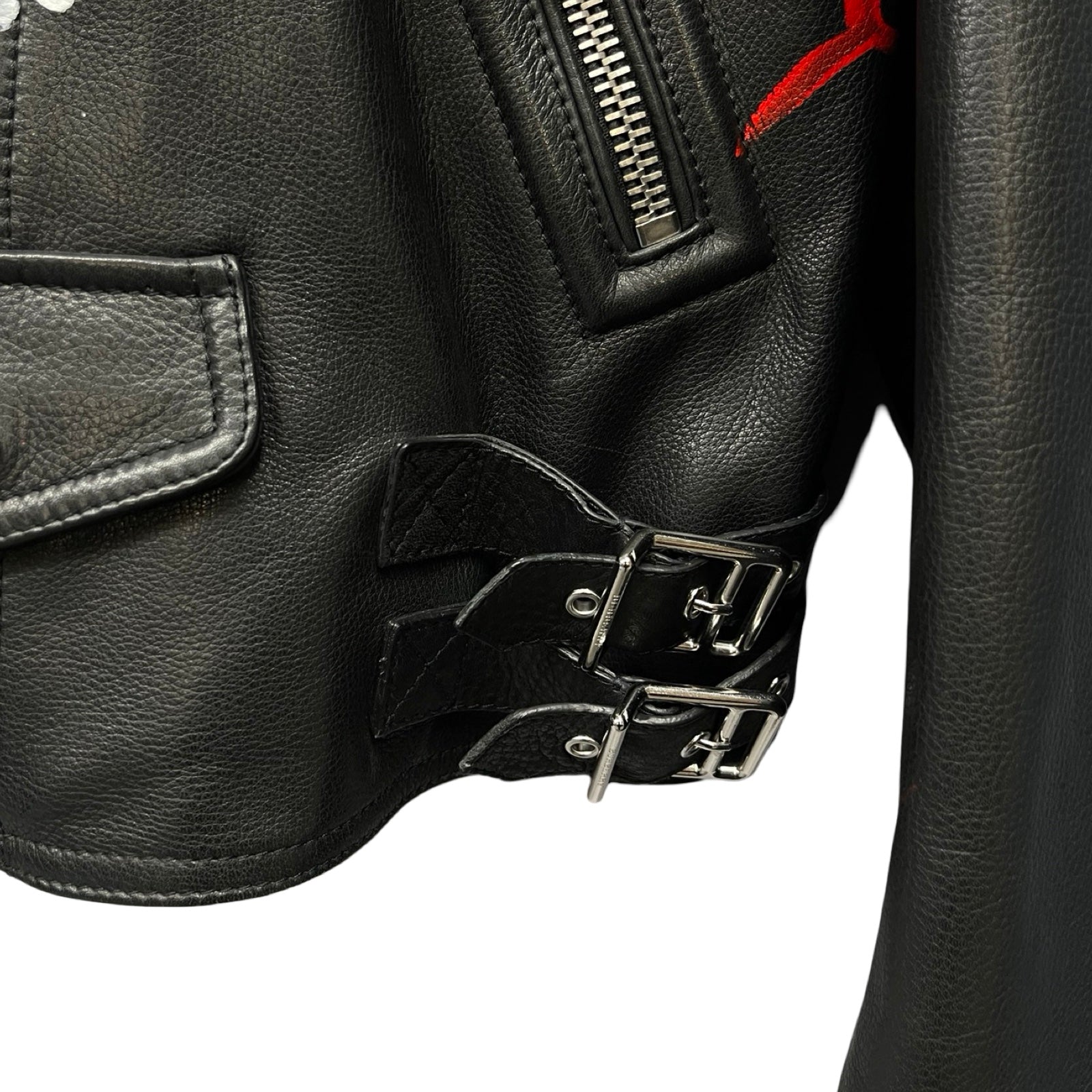 BURBERRY Leather Riders Jacket TNKANFA S1HAM Size 52