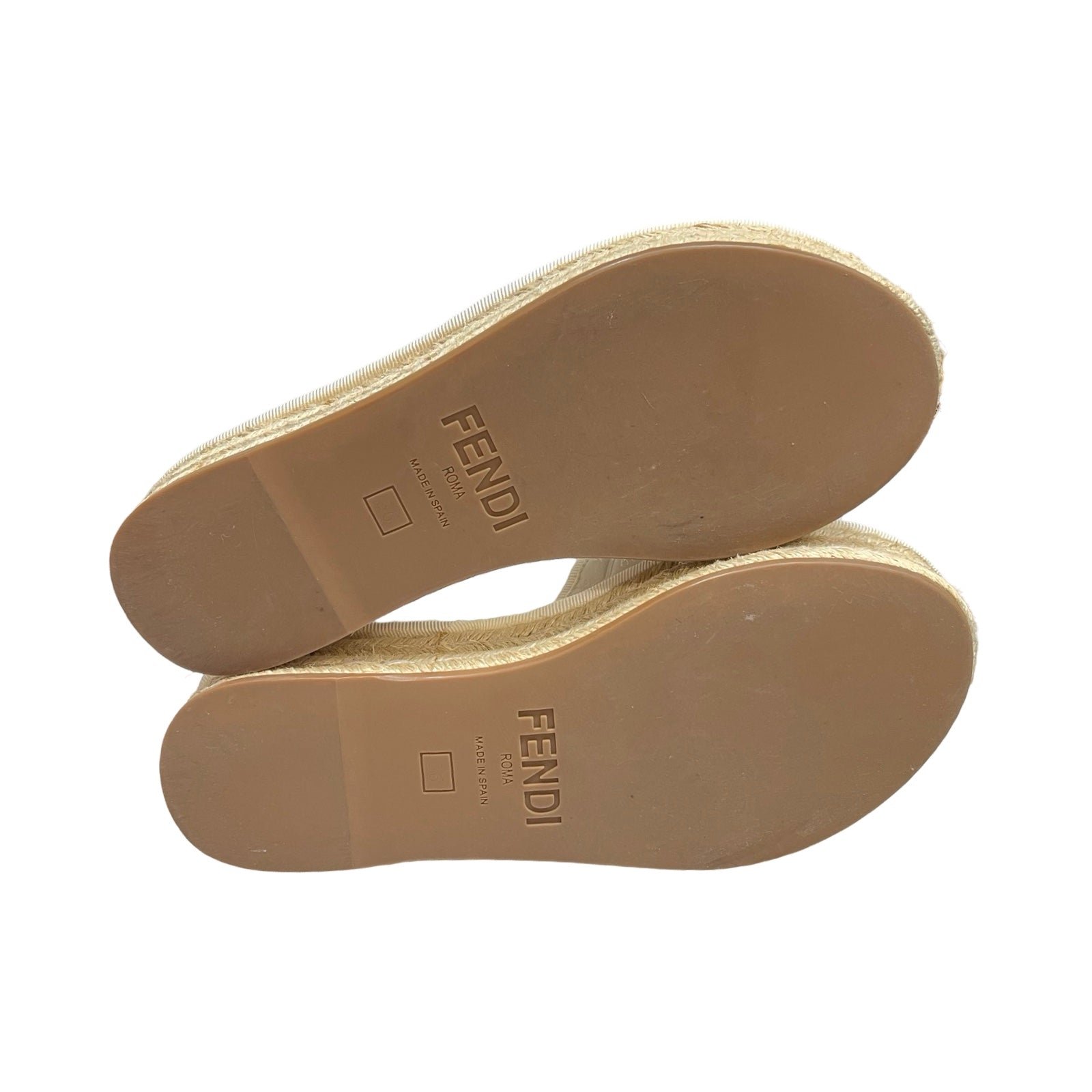 FENDI Rohm Espadrille Platform Sandals Size 36
