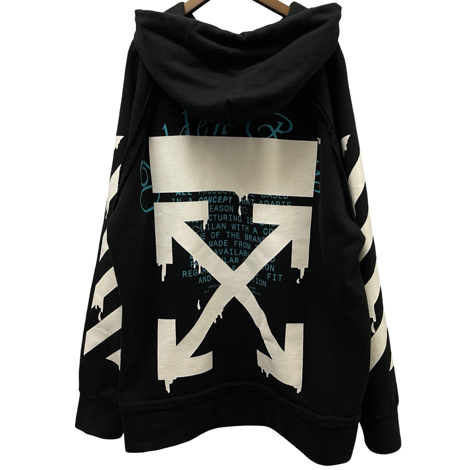 OFF-WHITE 2020SS Dripping Arrows In Comp Hoodie Pullover Hoodie OMBB057R20E30005 Size M