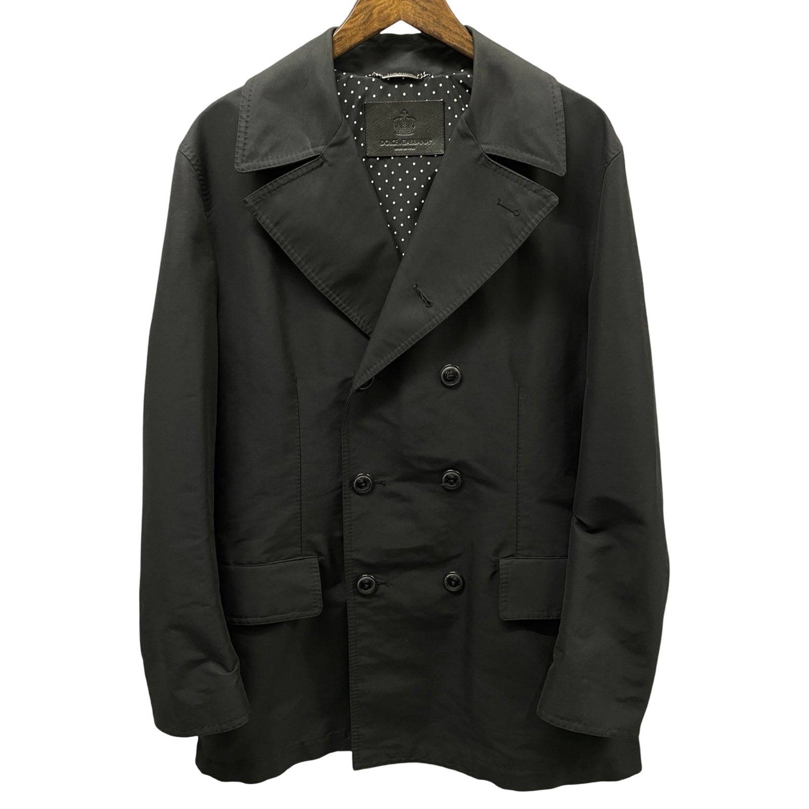 DOLCE＆GABBANA Cotton Double-Breasted Coat G0878T FUM3T-A Size 52