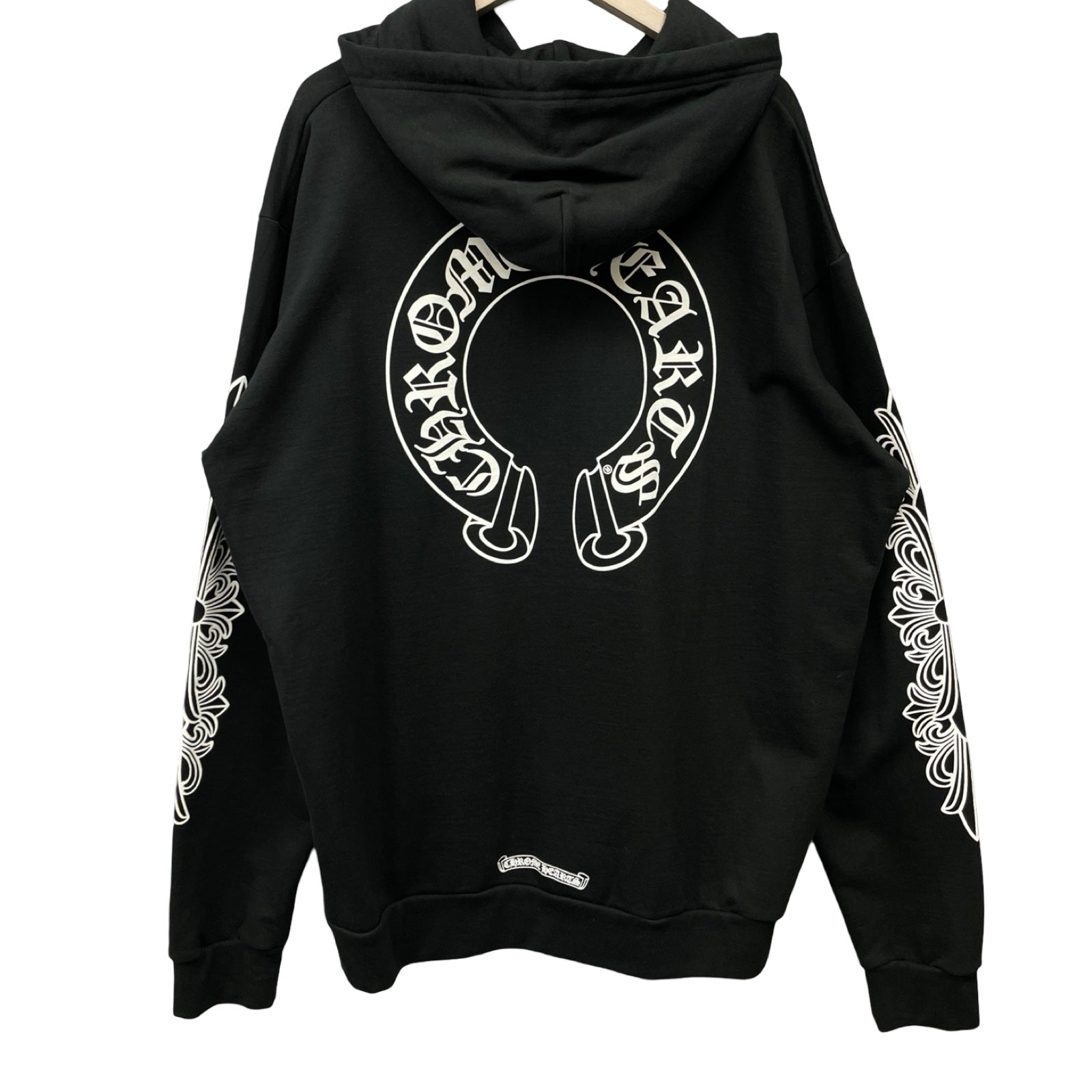 CHROME HEARTS Floral Cross Horseshoe Pullover Hoodie Size M