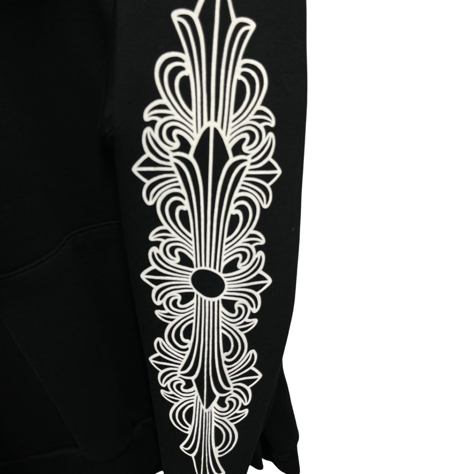 CHROME HEARTS Floral Cross Horseshoe Pullover Hoodie Size M