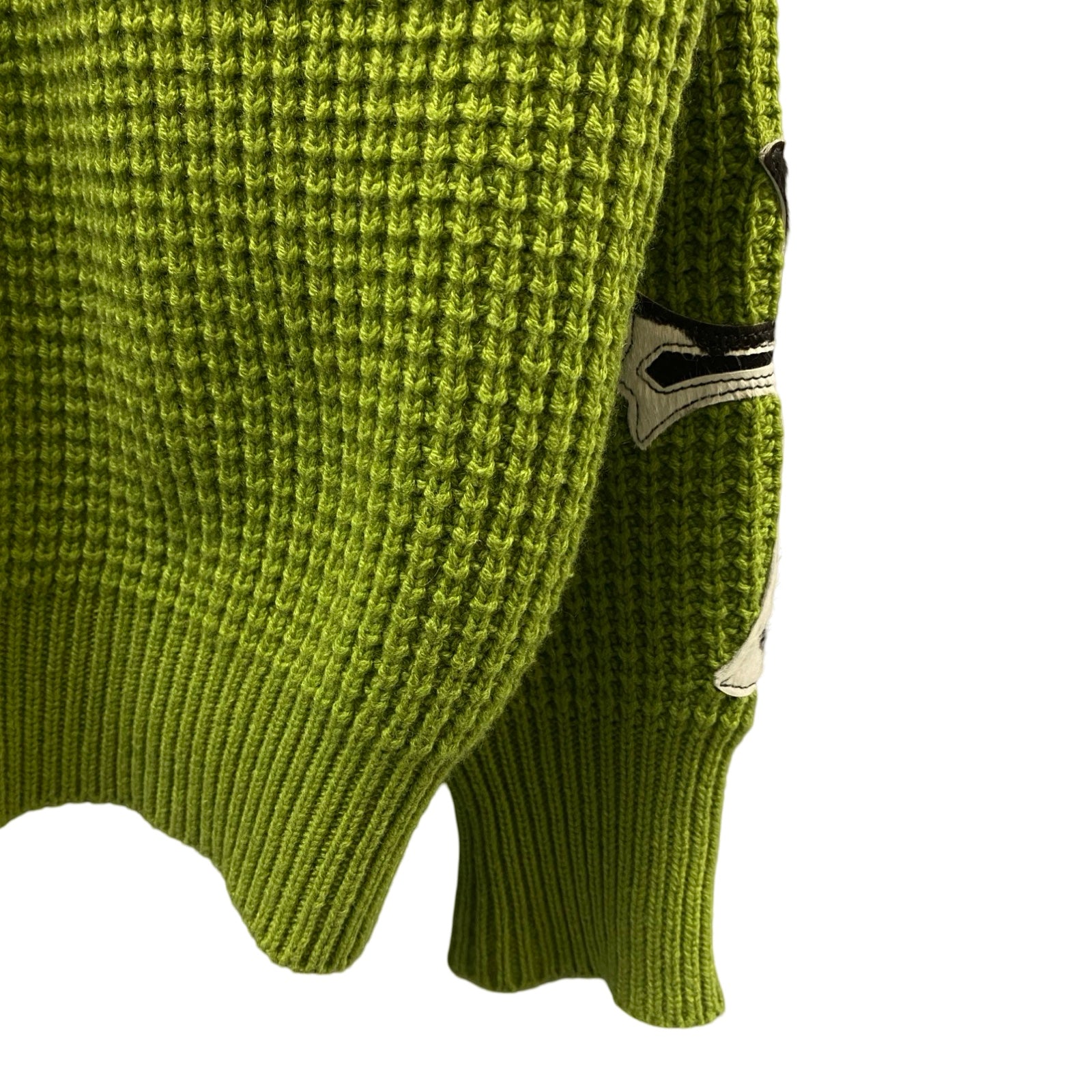 CHROME HEARTS YNOT Unborn Calf Cross Patch Cashmere Knit Sweater Size S