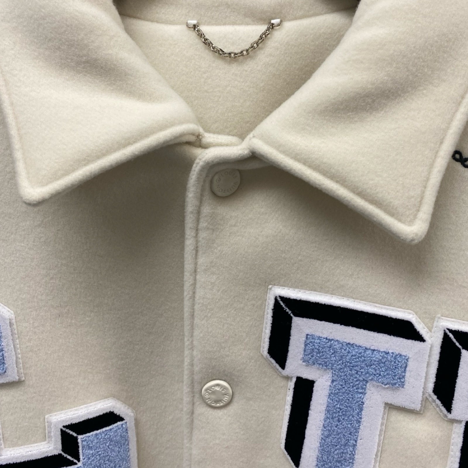 LOUIS VUITTON 2022AW Multi Patch Mixed Leather Varsity Jacket 1AAGKF Size 58