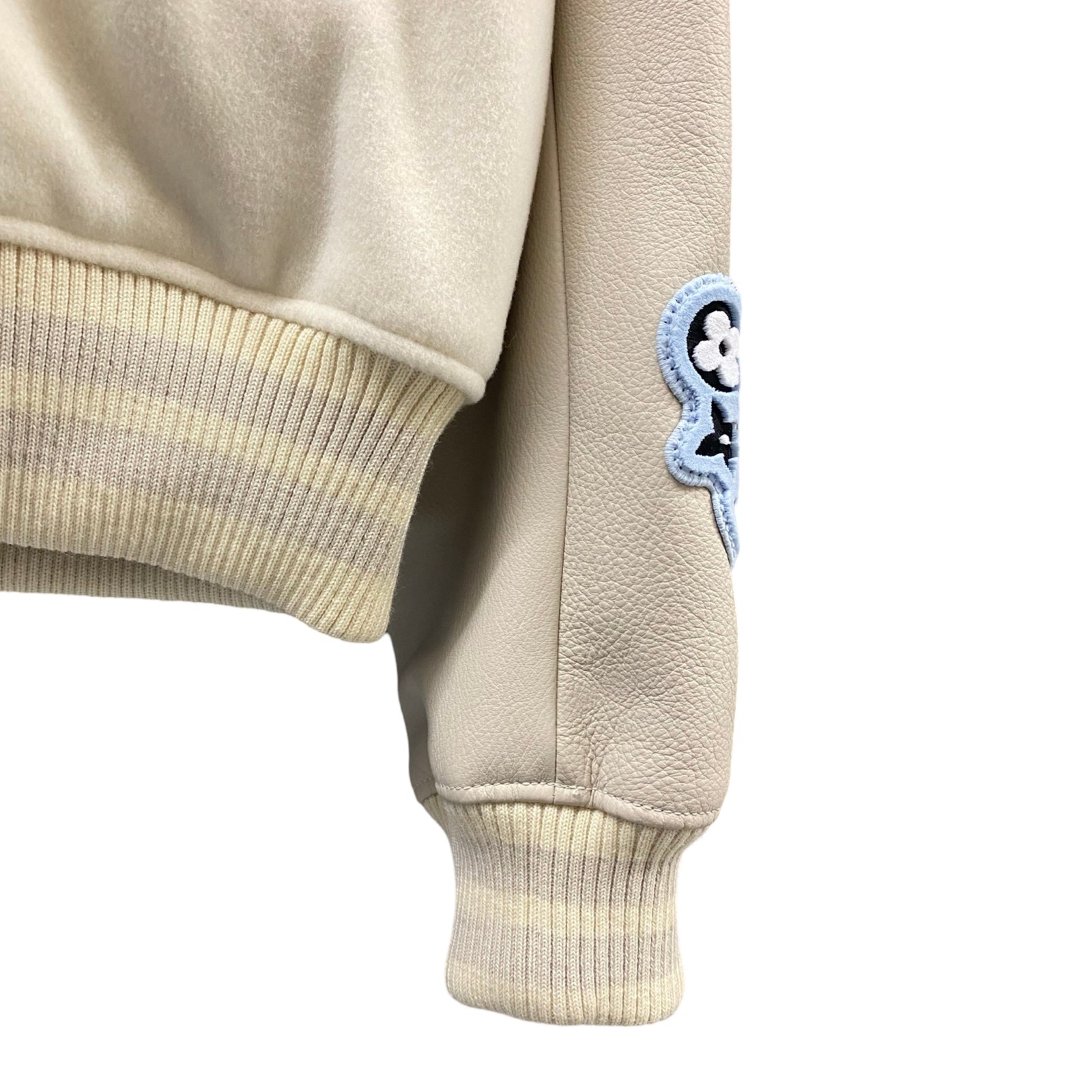 LOUIS VUITTON 2022AW Multi Patch Mixed Leather Varsity Jacket 1AAGKF Size 58