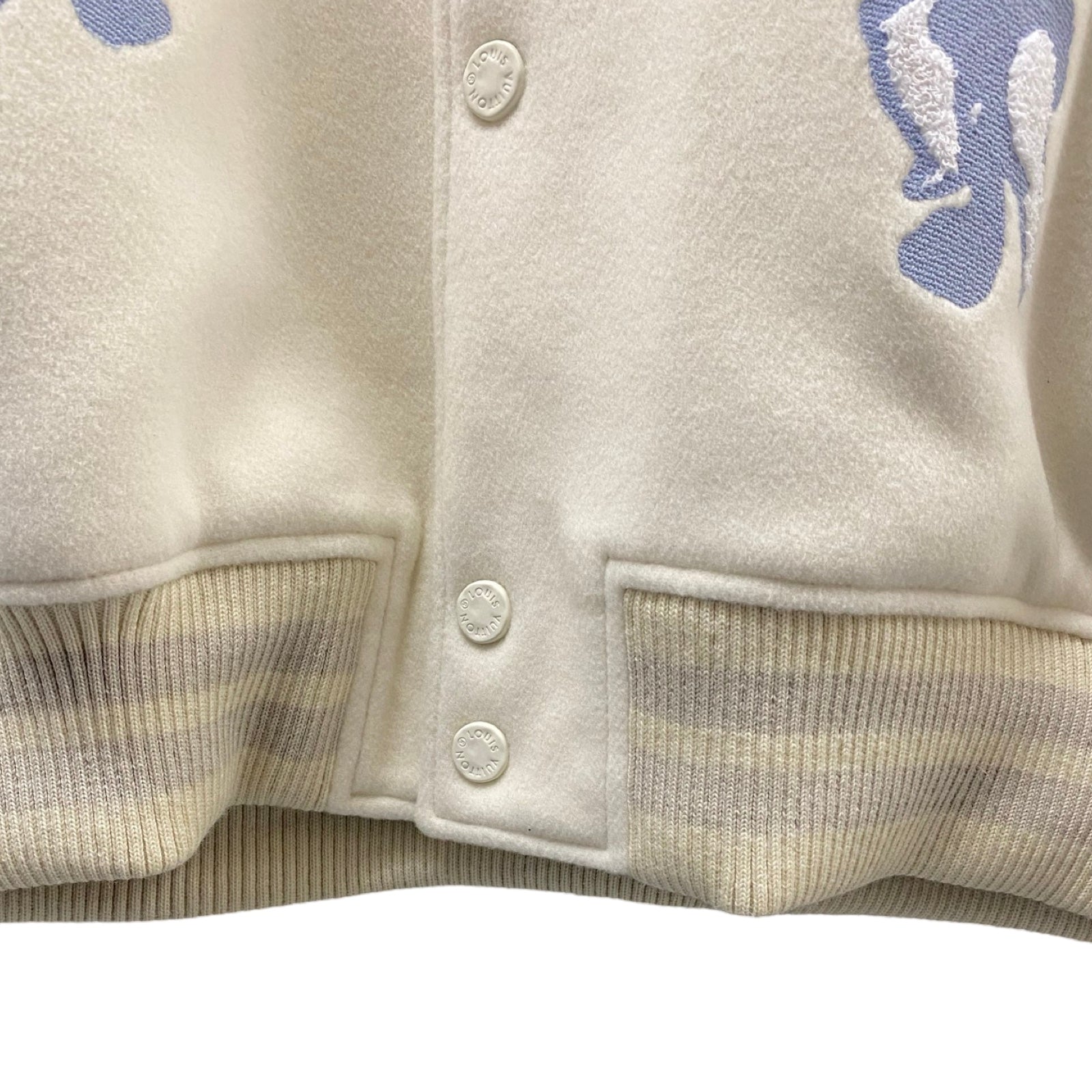 LOUIS VUITTON 2022AW Multi Patch Mixed Leather Varsity Jacket 1AAGKF Size 58