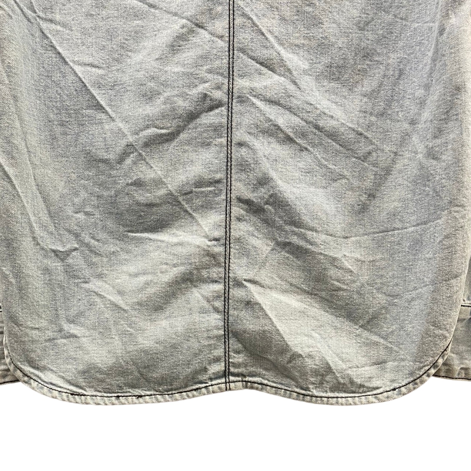 CHROME HEARTS YNOT Leather Cross Patch Denim Shirts Size XS