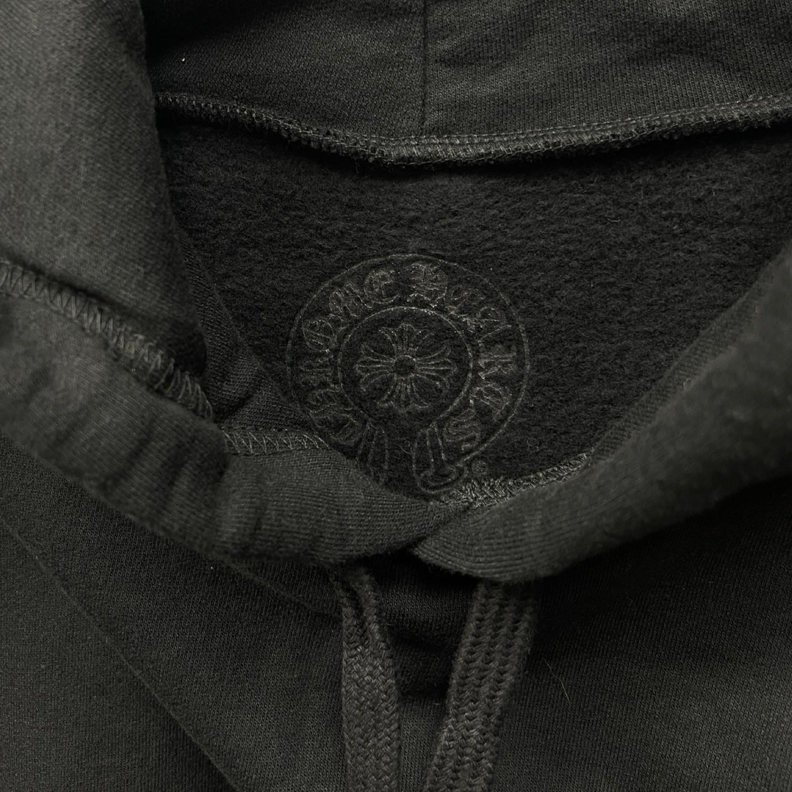 CHROME HEARTS 2024SS Silver Glitter Horseshoe Pullover Hoodie Size L